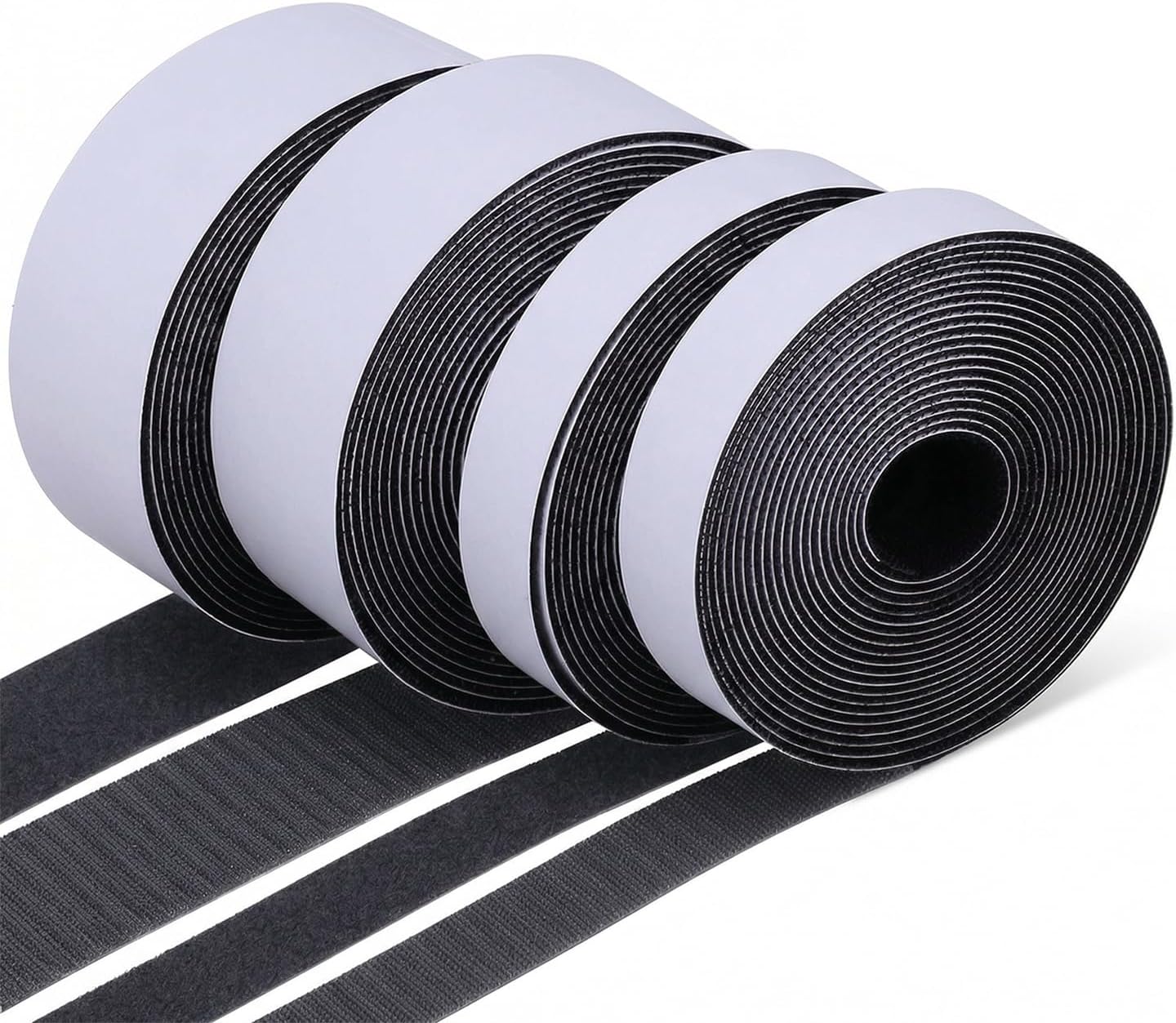 Hook and Loop Tape, 5M Self-Adhesive Fastening Strip, 20mm Wide Double Sided Heavy Duty Sticky Back Tape for Home, Office and Crafts