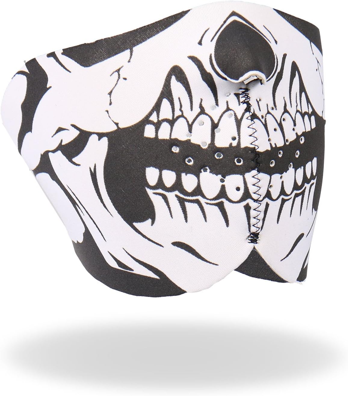 Hot Leathers FMB1002 Neoprene Skull Half Mask (Black)