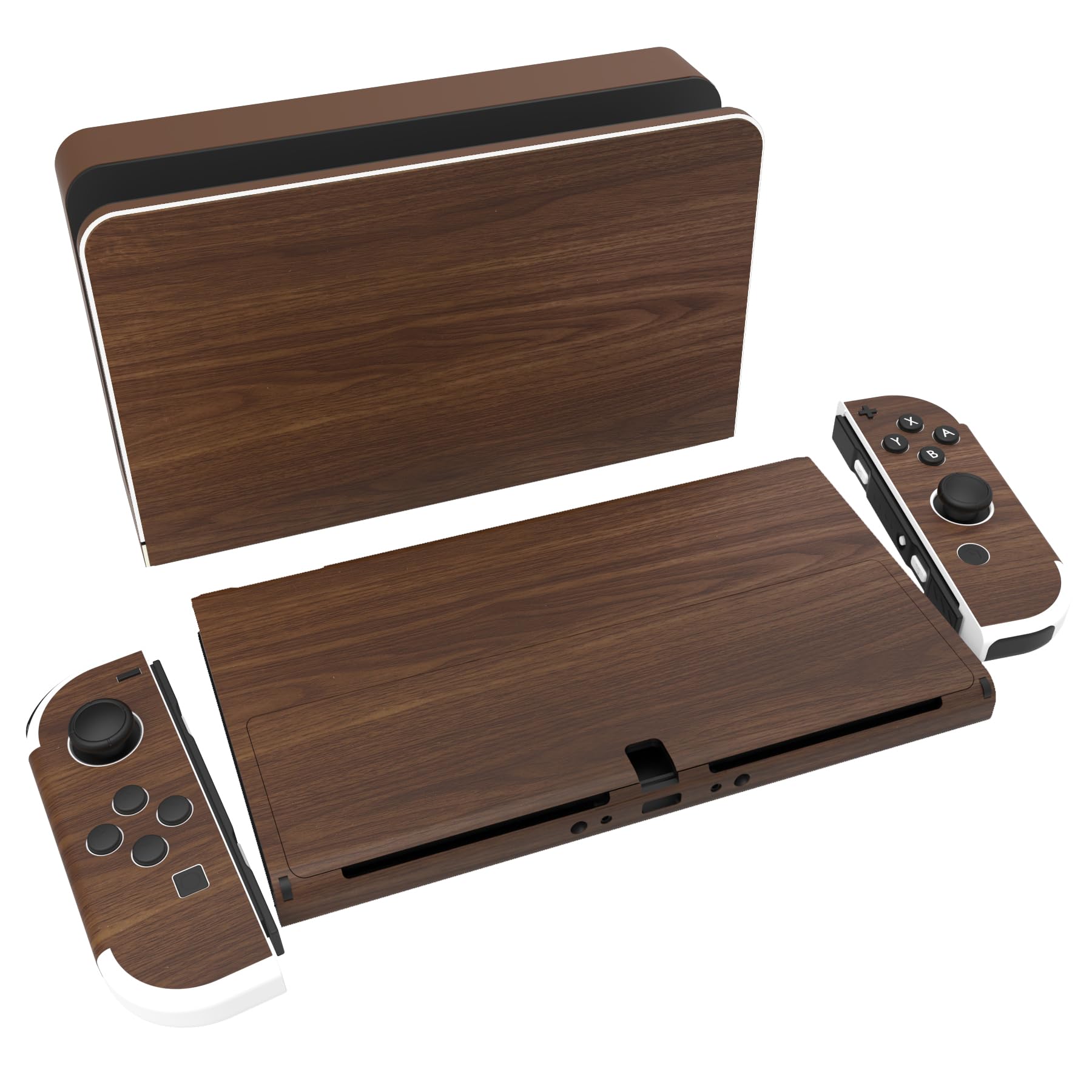 PlayVital Pegatina Protectora Completa para Nintendo Switch OLED - Calcomanías Decorativas para Joy-con y Consola, Skin Stickers Adhesivos (Azul Nebula) — view 26