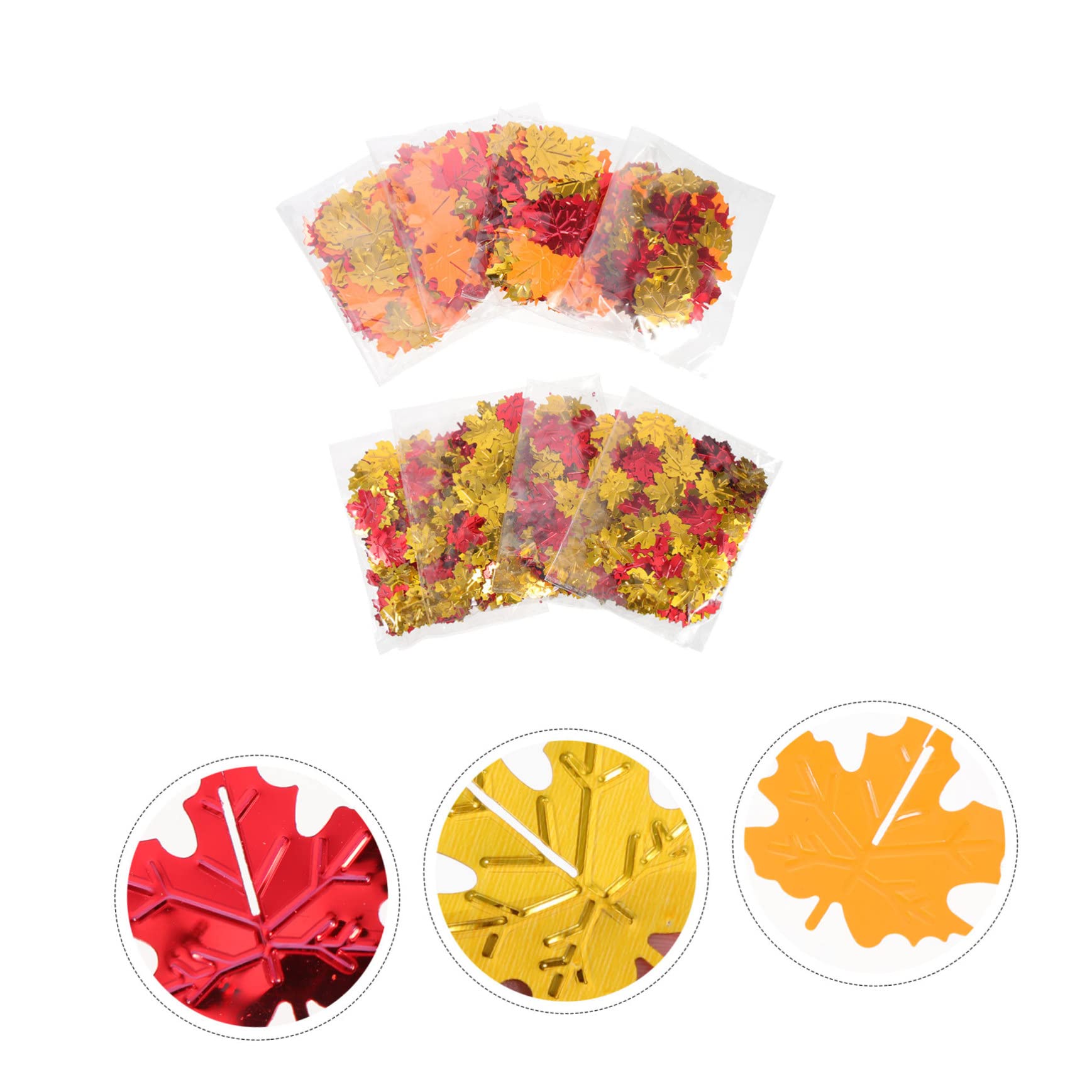 PRETYZOOM 40 Packungen Konfetti aus Ahornblättern Konfetti für Partydekoration Ahornblatt-Pailletten wandverkleidung wand polsterung Party-Glitzer- Multifunktionales Plastik
