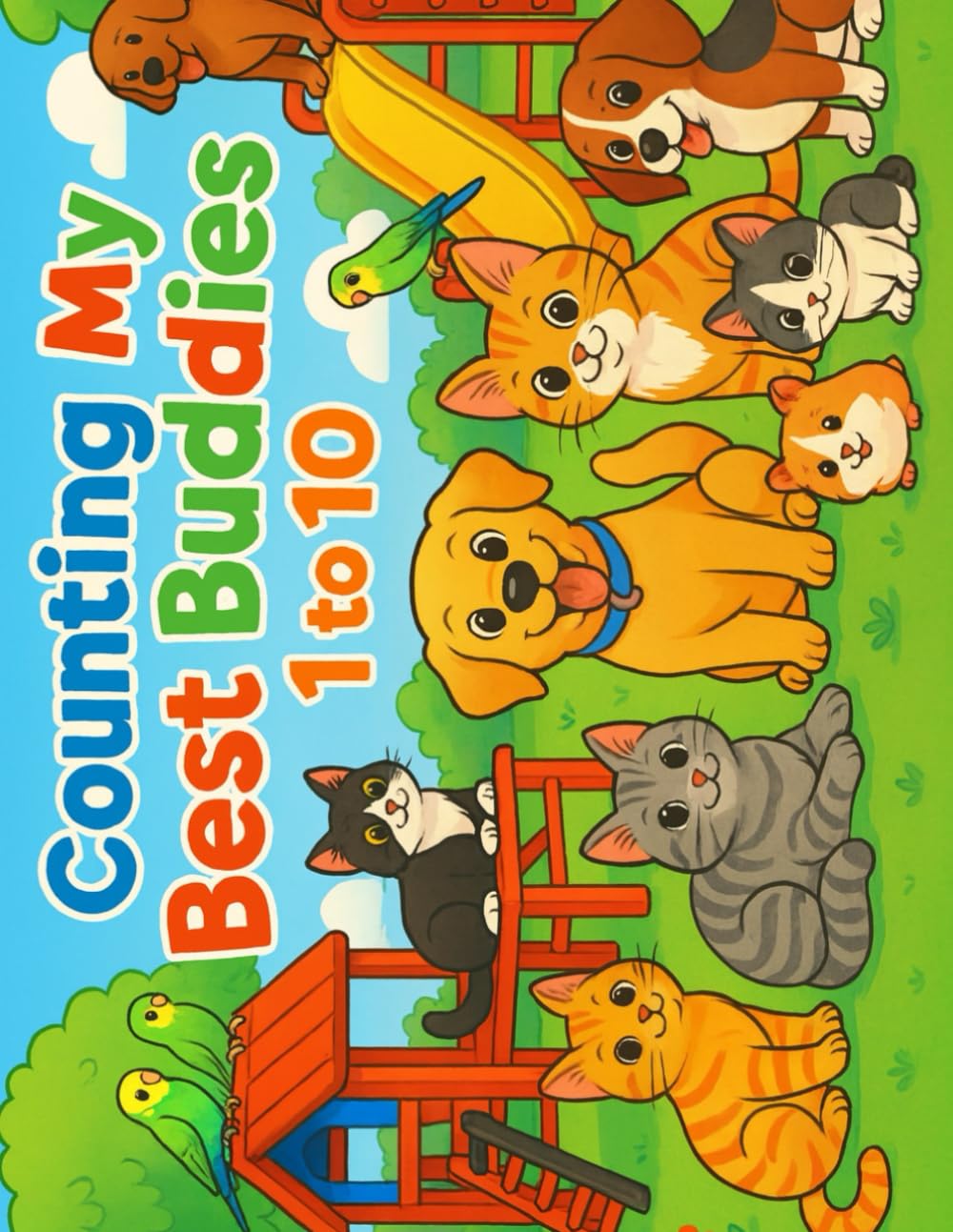 Counting My Best Buddies 1 to 10: A Cute and Fun Animal Counting Coloring Book for Kids