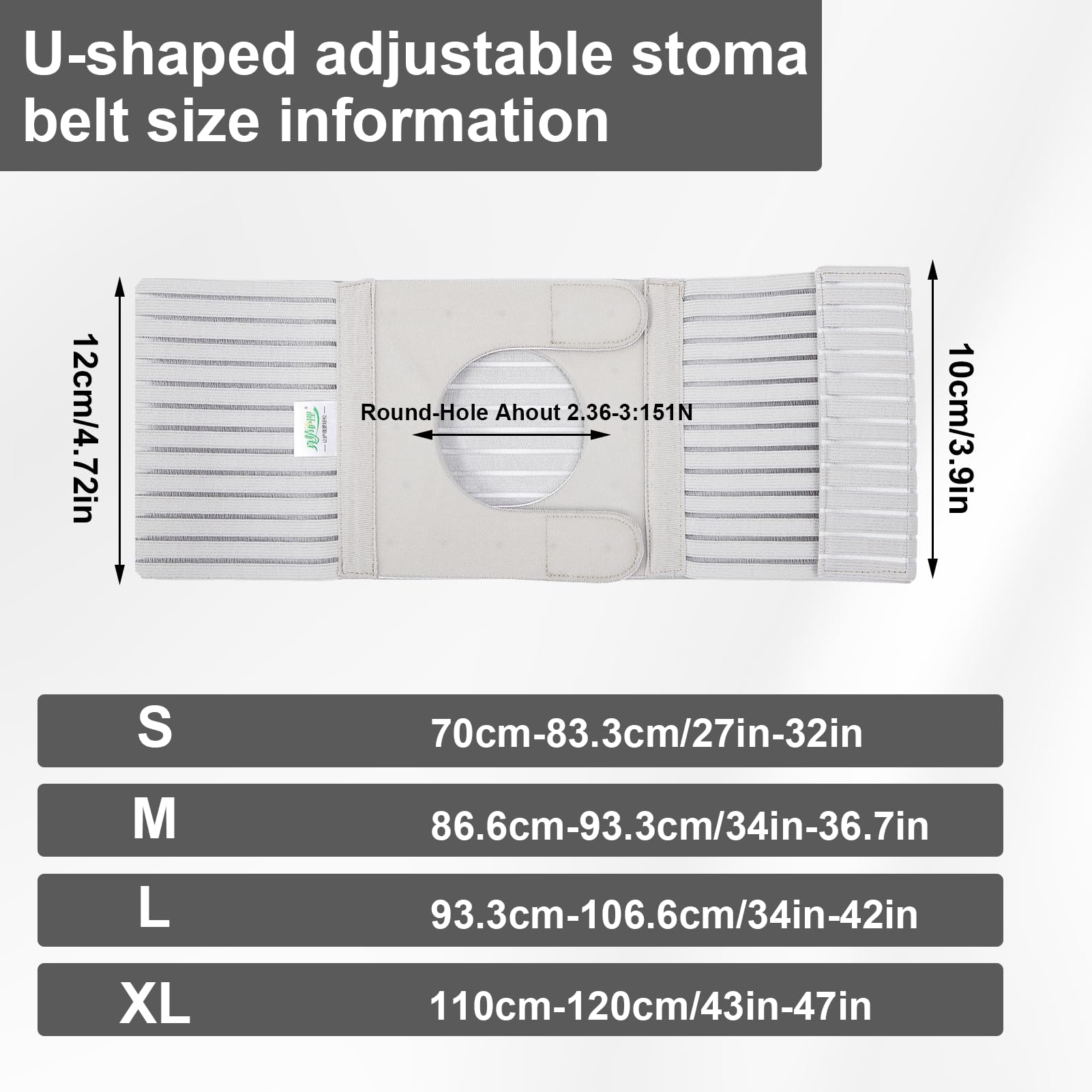 Cintura Per Stomia Da Uomo E Donna, Fascia Per Stomia, Cintura Addominale Post Colostomia, Fascia Addominale Post Operatoria, Prevenzione Delle Ernie Para-Stomali, L