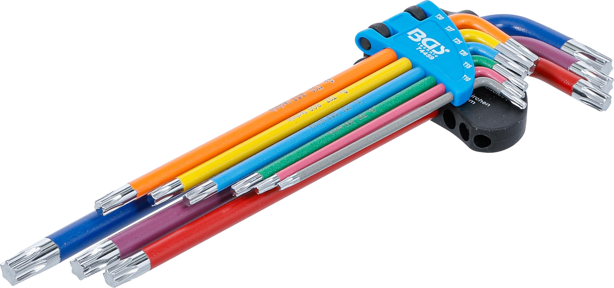 BGS 74459 | L-Type Wrench Set | Multicolour | Extra Long | T-Star (for Torx) T10 - T50 | 9 pcs.