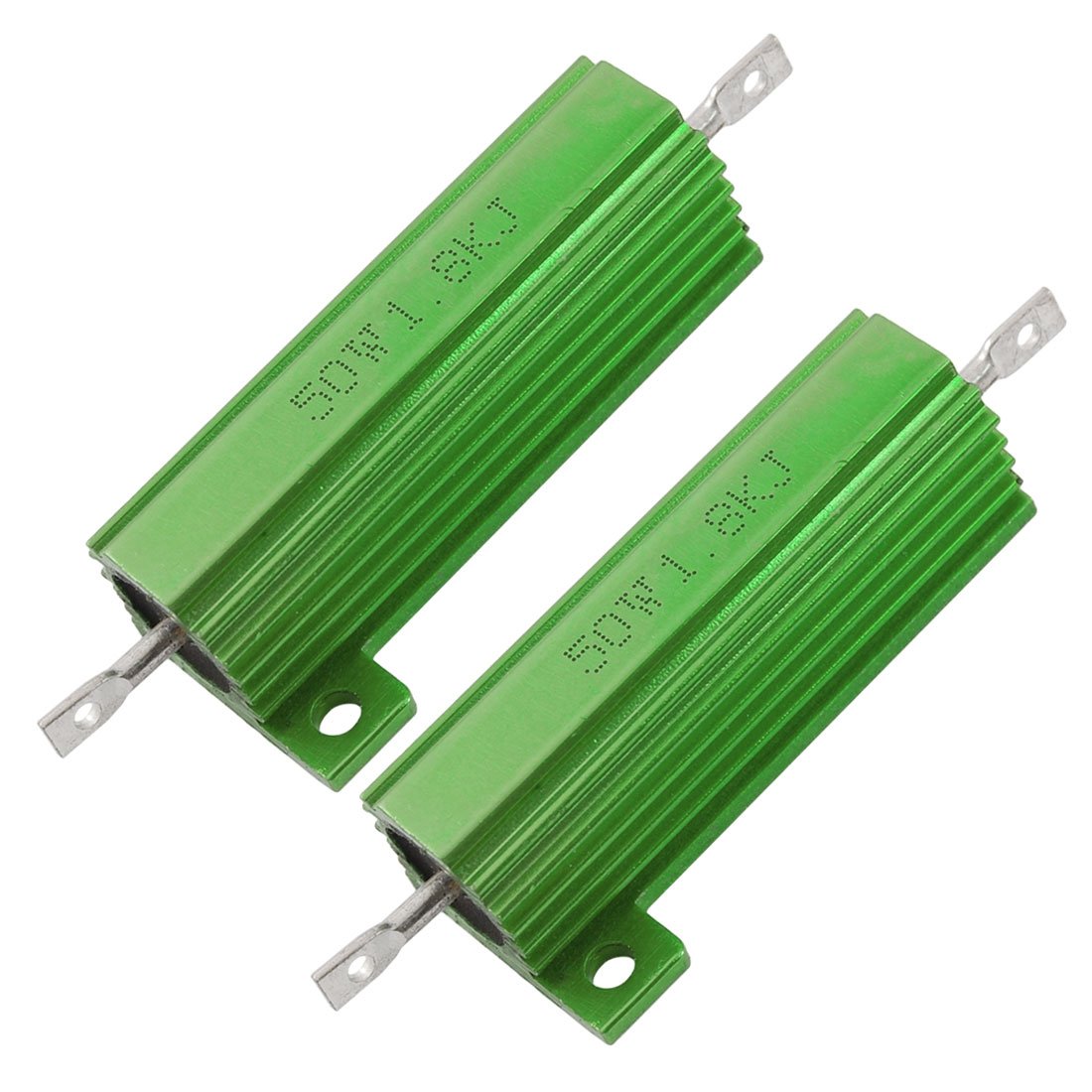 Aexit 2 Resistori A Filo Avvolto 25W 12k Ohm 5% - Alloggiamento In Alluminio Verde Per Dissipazione Calore
