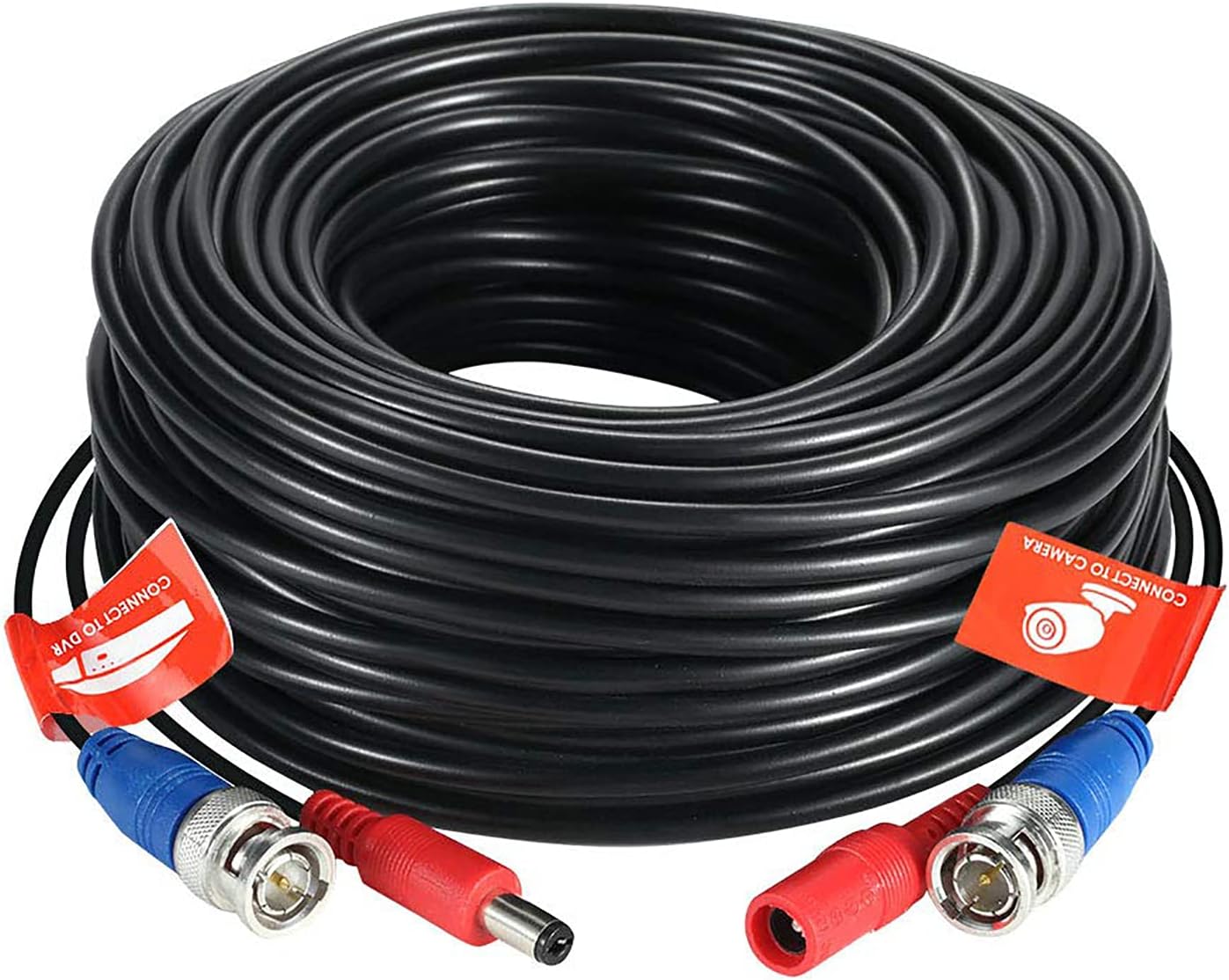 Amazon.com: Hiseeu 100Ft/30M Al-in-One Camera Video Power Cable for ...