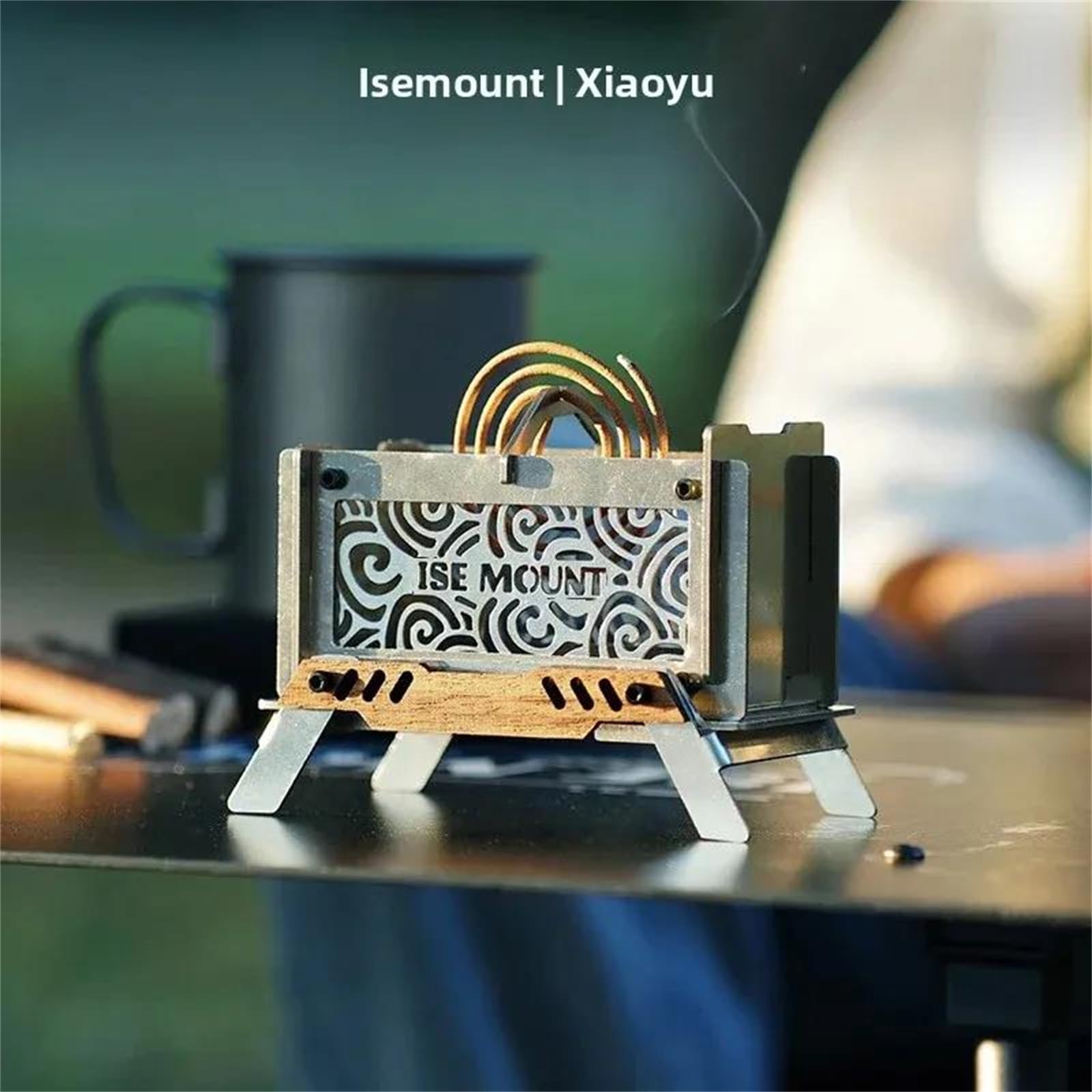 Estufa leña Acero Inoxidable Exteriores Mini Estufa aromaterapia leña Desmontable Plataforma portátil fogatas Camping difusor Incienso antimosquitos calefacción Cocina Patio Camping