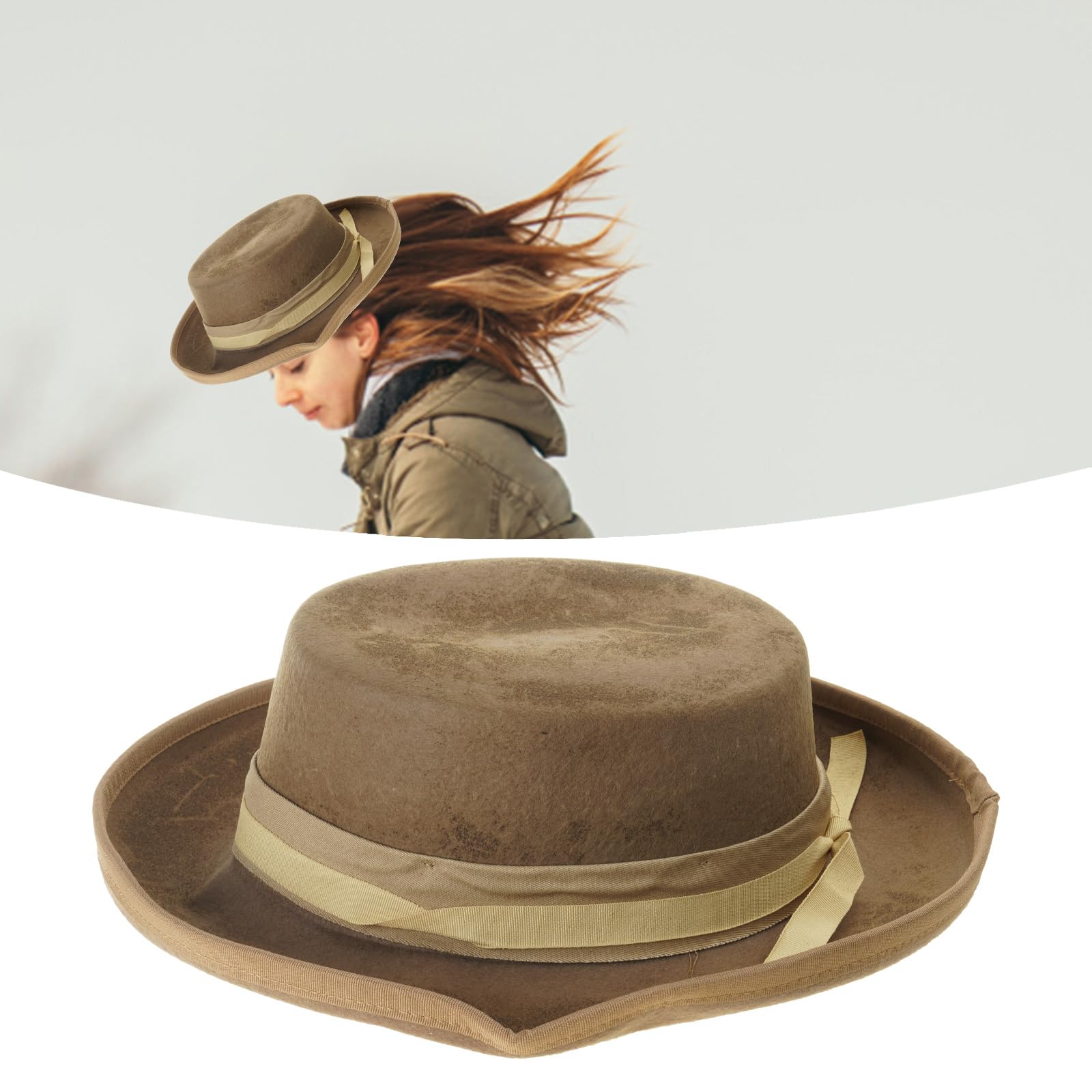 Cappello a tesa arrotolata con cintura per feste di carnevale