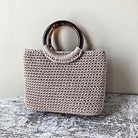 Vista 6 de Cordón de hilo artístico de 14.11 oz, hilo de poliéster color burdeos, para tejer macramé, bolsas de ganchillo, canasta de ganchillo, sombrero