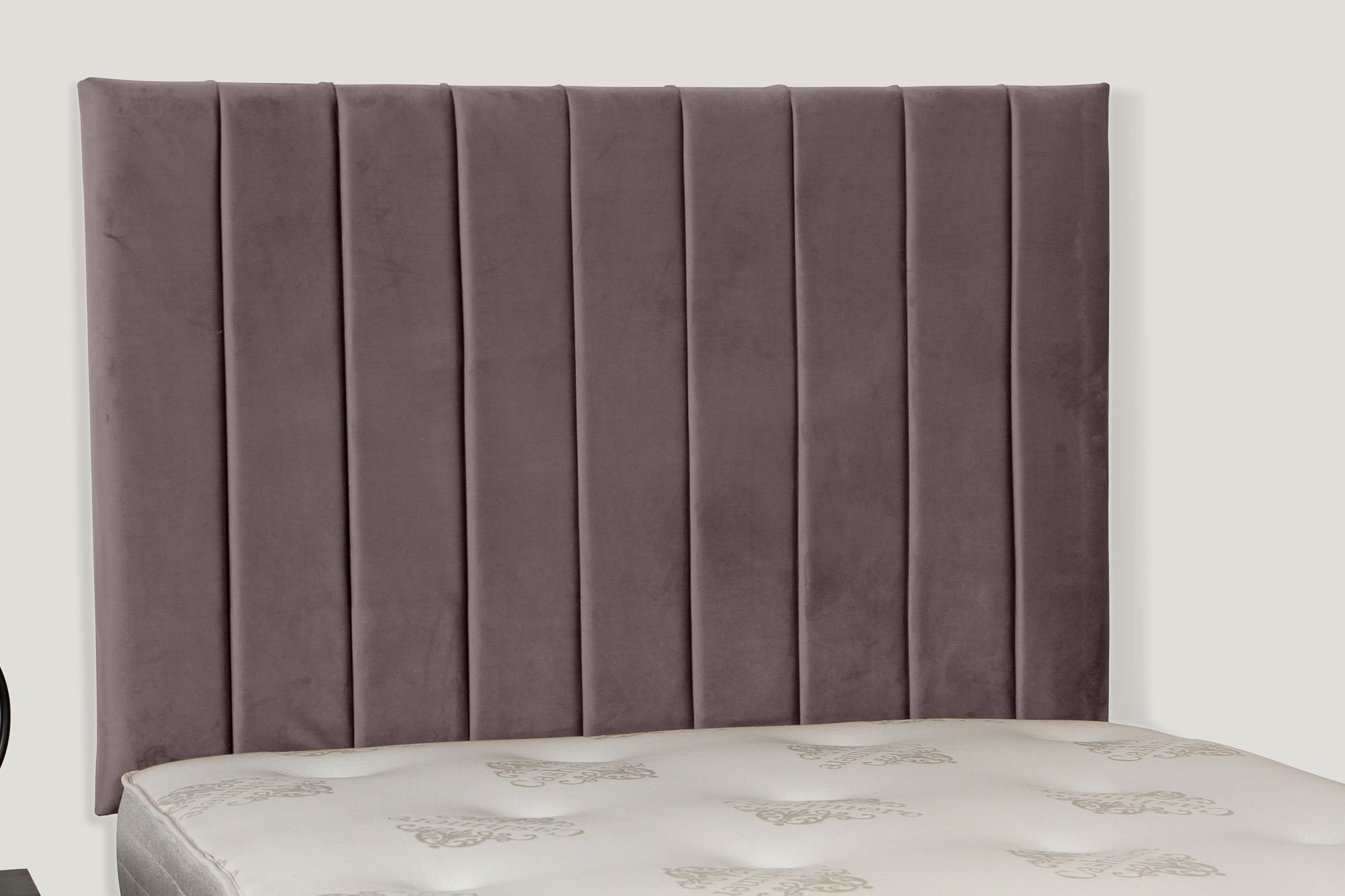 36 INCH HEIGHT PORTLAND HEADBOARD IN PLUSH VELVET FABRIC (Coffee, Small Double)