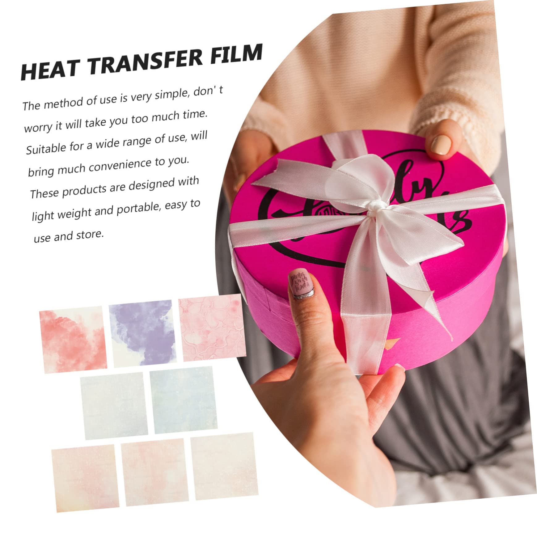 Uonlytech 2 Sätze Teiliges Heat Transfer Film Mit Bunten Aquarellmustern Hitzebeständige Transferfolie Für Textilien Diy Bügelbilder Für Shirts Tassen Langlebig Und Vielseitig 8 Stück * 2