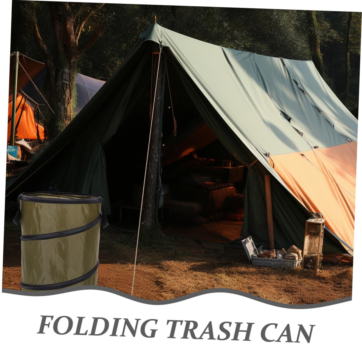 UPKOCH 2Pcs Trash Can for Camping Collapsible Vehicle Garbage Bin Durable Storage Holder for Outdoor Events Picnics and Gardening Use