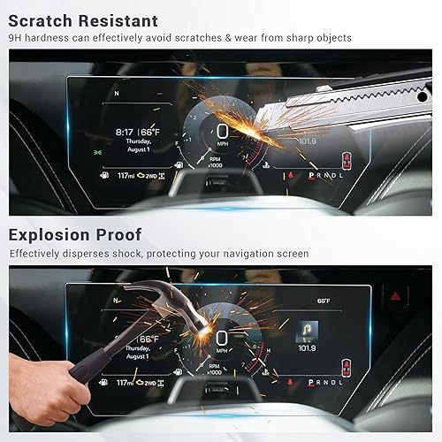 Miniatura 107 de Protector de pantalla para GMC Sierra 1500/2500HD/3500HD (AT4/AT4X/Denali/Denali Ultimate) Protector de pantalla táctil de 13.4 pulgadas y 12.3 Kit