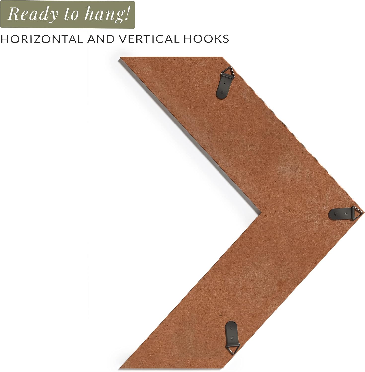 Barnyard Designs Rustic Farmhouse Chevron Arrows Wood Wall Decor 14.25” x 11.25” (Set of 3)