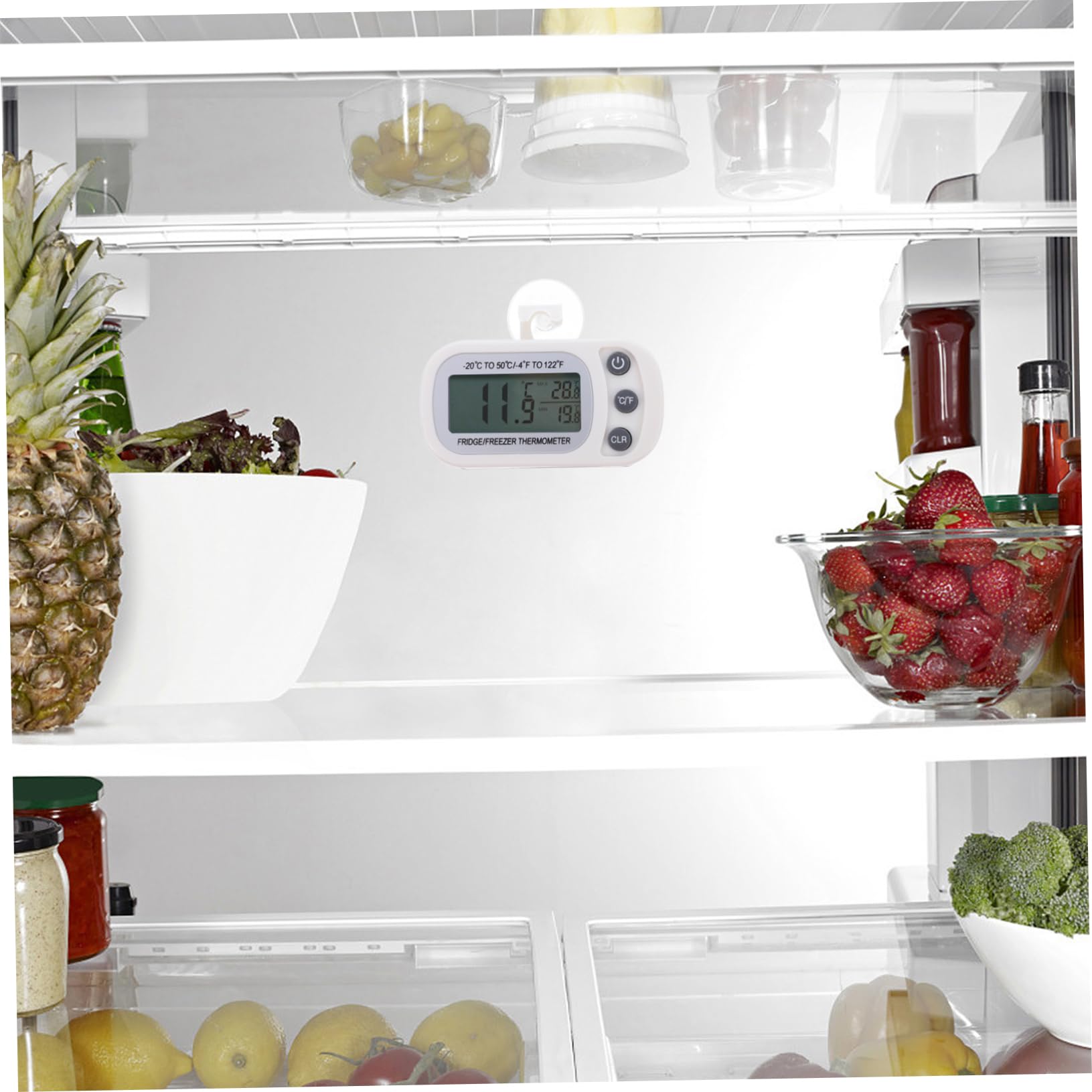Alipis 6 Piezas Termómetro Para Refrigerador Congelador Inalámbrico Refrigerador Congelador Medidor De Temperatura Portátil Termómetro Para Digital Interior Abs