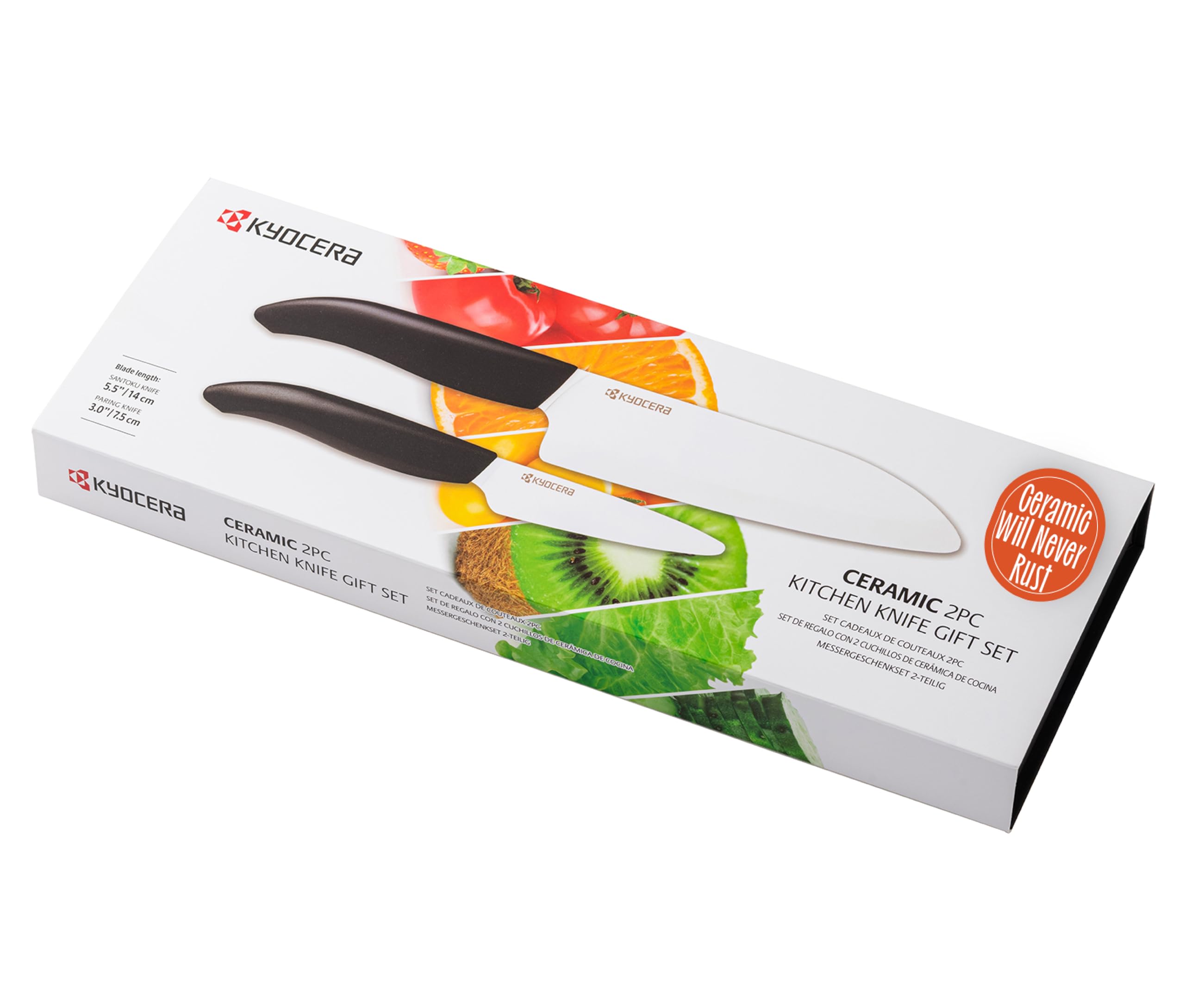 Amazon.com: Kyocera FK2PCWH3 2 PC Set: Paring Knives: Home & Kitchen