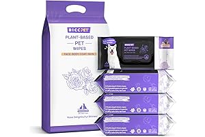 Hiccpet Deodorizing Wipes for Dogs & Cats: Gentle Plant-Based Cleaning Solution for Furry Friends