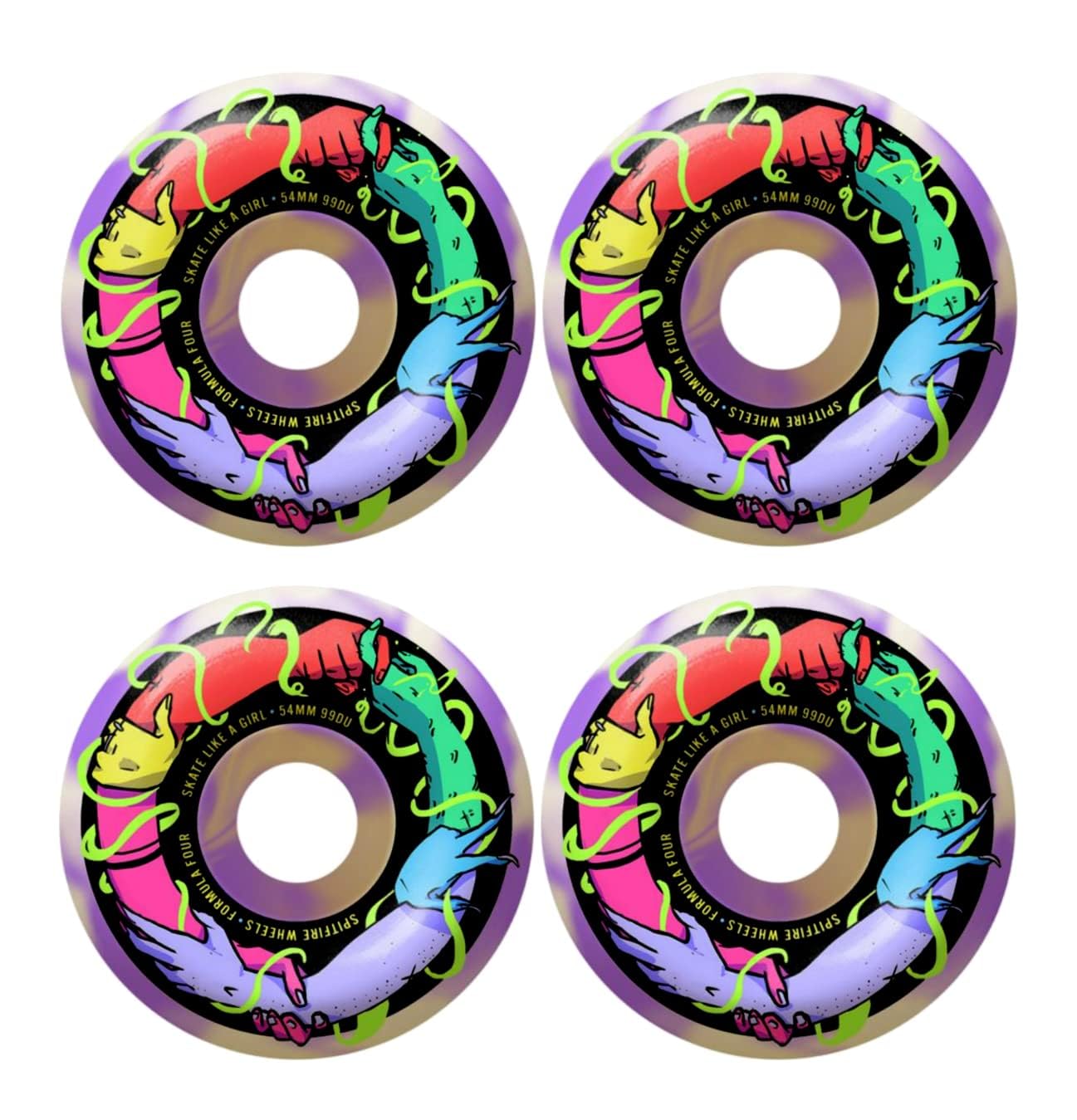 Spitfire Skateboard Wheels F4 99 Friend of SK8 Like A GIRL54 mm