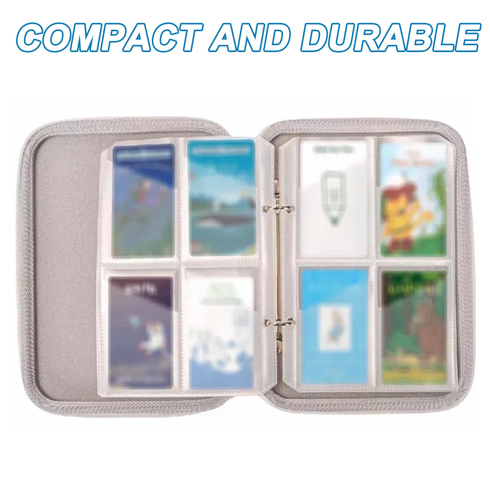 Noaya Card Case Card Holder, 80 Pockets Card Binder Folder with Zipper - Image 4