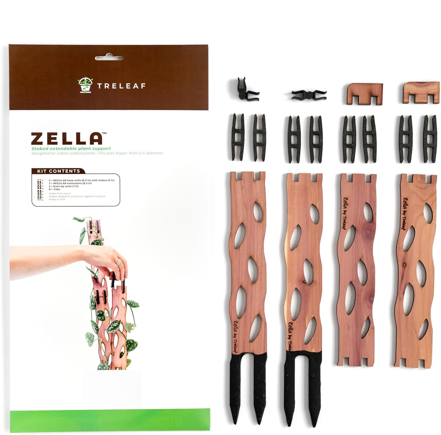 Amazon.com: Treleaf Zella Regular Starter Kit – Wooden Extendable