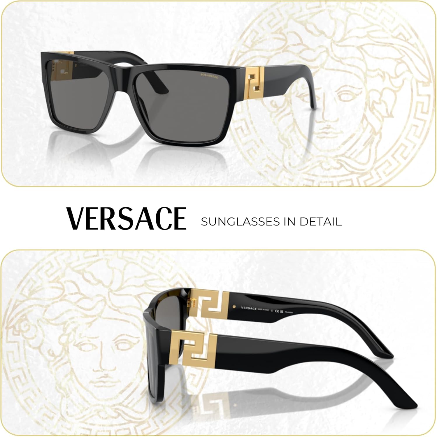 Versace VE4296 Square Sunglasses For Men For Women +BUNDLE with ACCESSORY EYEWEAR KIT - Image 5