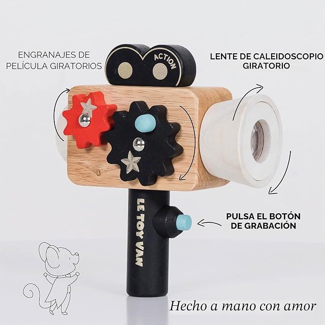 Foto 2 de 6 de Le Toy Van - Educational Wooden Toy Hollywood Film Camera, Kids Pretend Role Play Toy - Suitable For 3 Years +