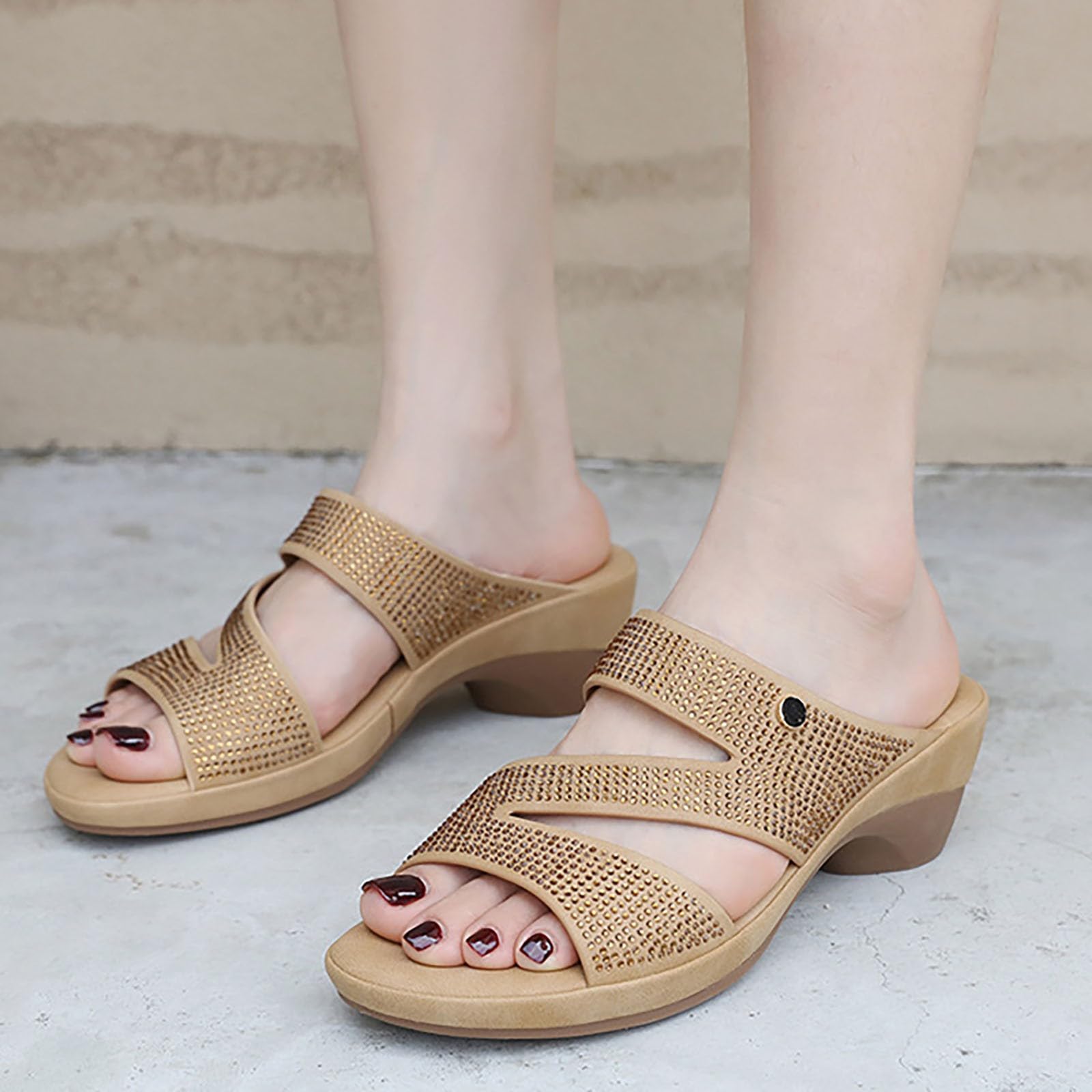 Sandalias de mujer con tacón, zapatos de verano, sandalias de cuñas, sandalias de tacón alto, sandalias de verano, sandalias romanas, sandalias de playa, sandalias de mujer