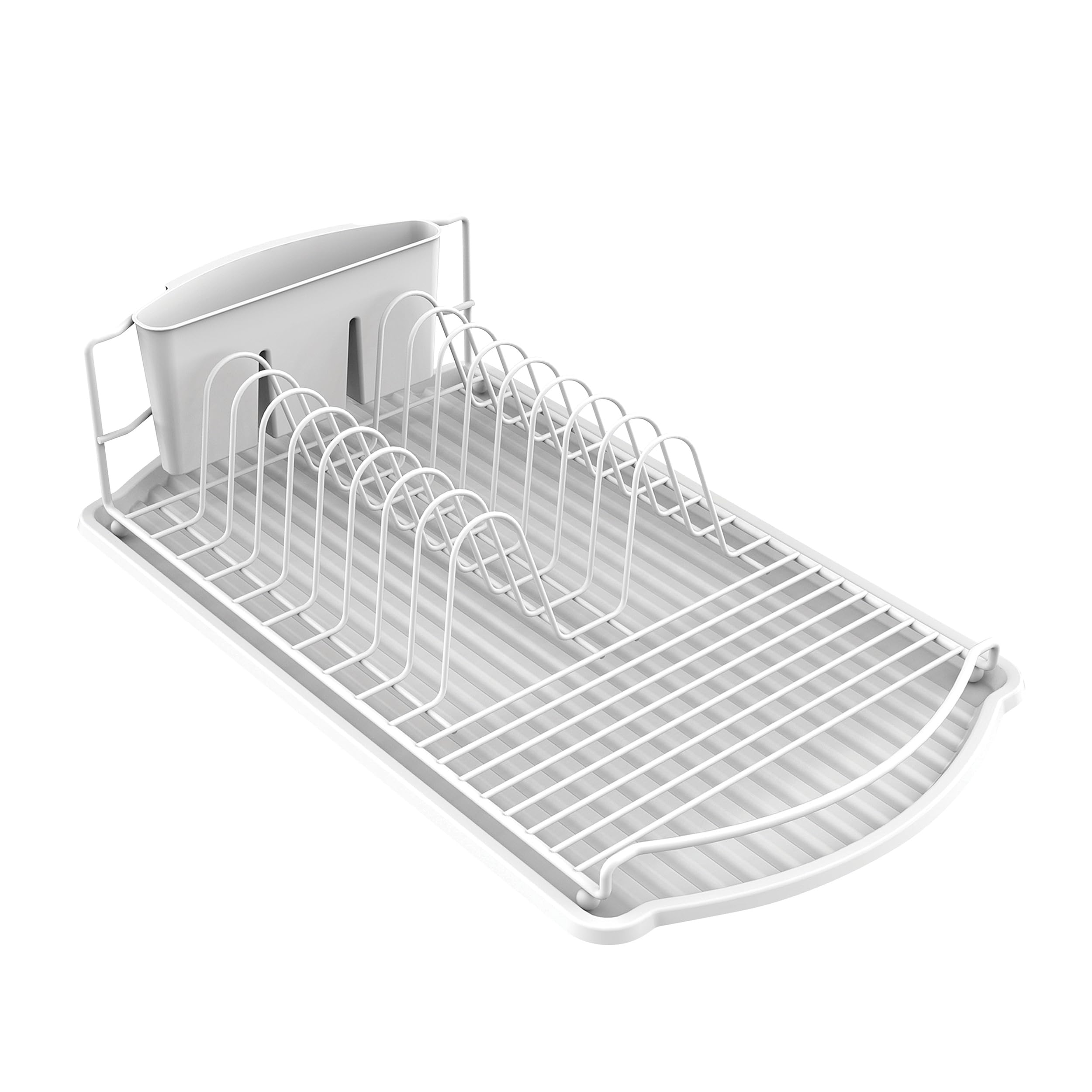 MSV Dish Drainer with Tray in Matt White Steel