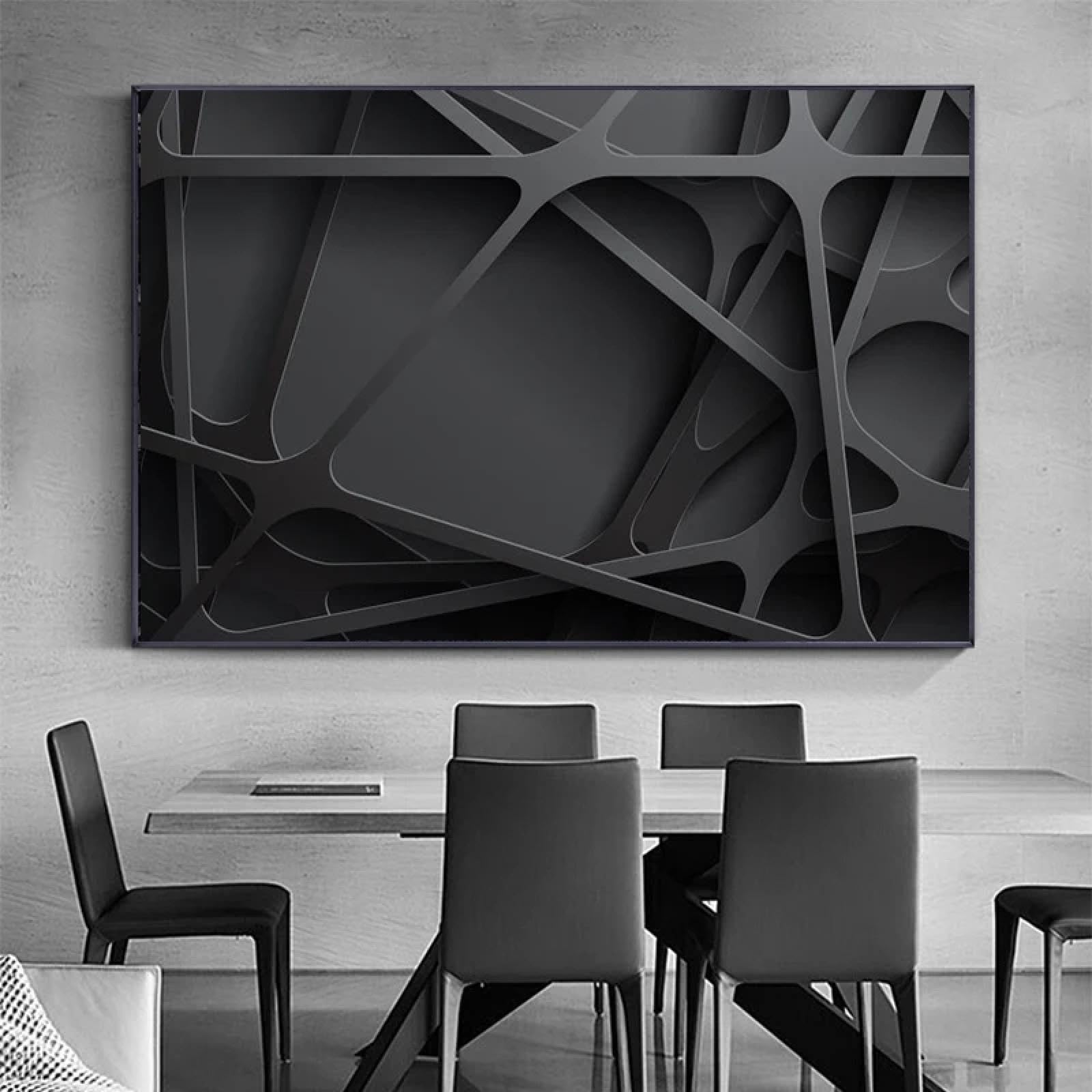 Affiches et impressions 3D ligne noire sans cadre - 8