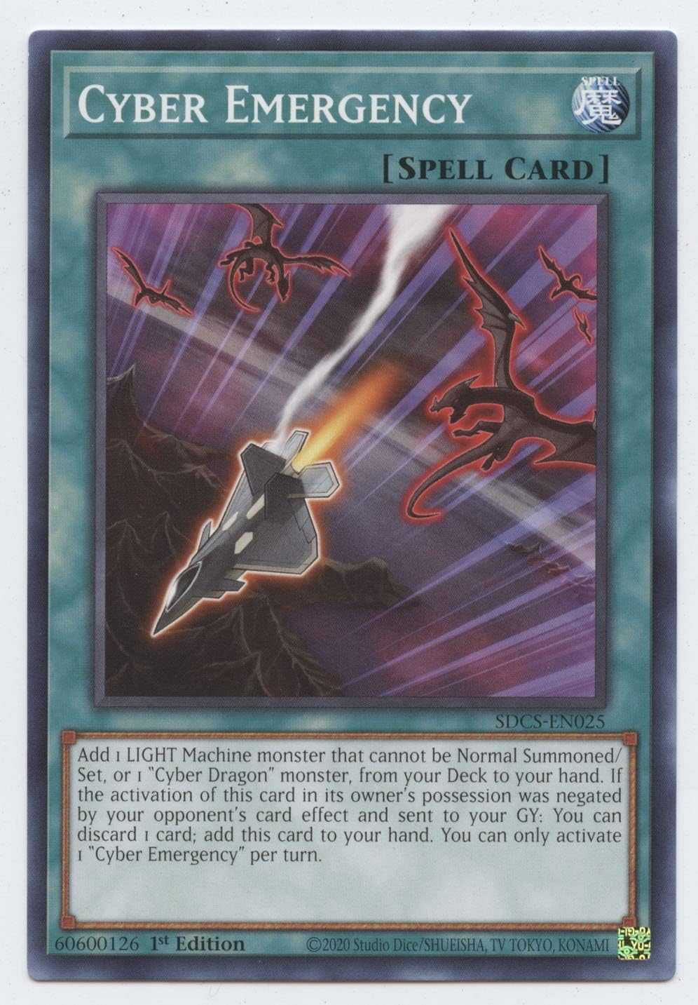 Yu-Gi-Oh! Karte „Cyber Eternal“ – SDCS-EN022 – Common – 1. Auflage | Aus Structure Deck: Cyber Strike