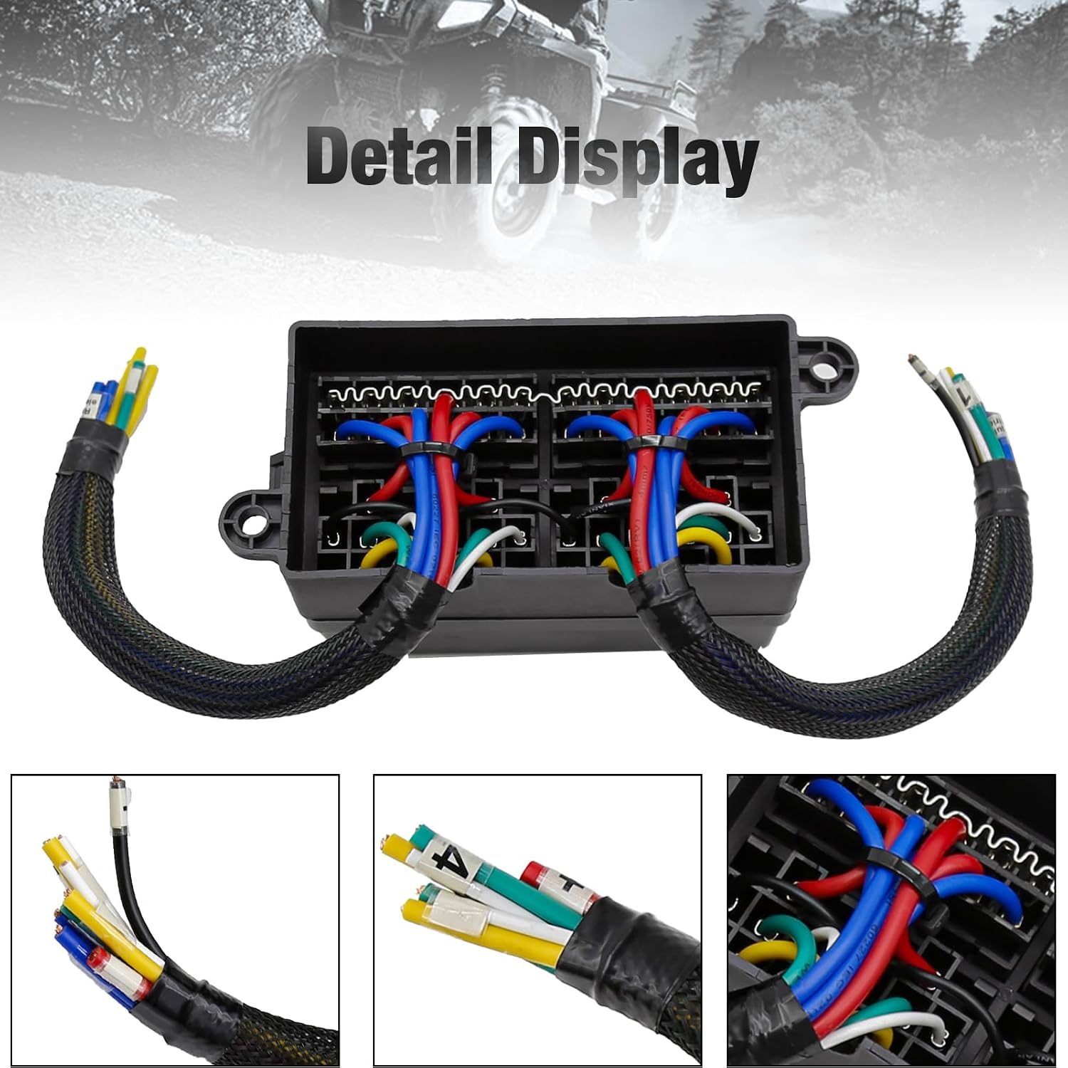 12 Volt Fuse Relay Box with 4 Relays and 12 Way ATC/ATO Fuses Sealed 12 Volt Relay Fuse Holder Compatible for Automotive, Marine