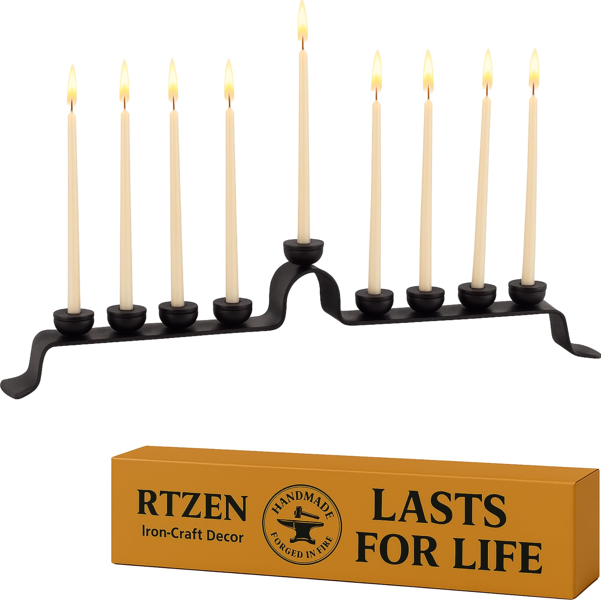 Amazon.co.jp: RTZEN Judaica - ロイヤル錬鉄ハヌカー燭台