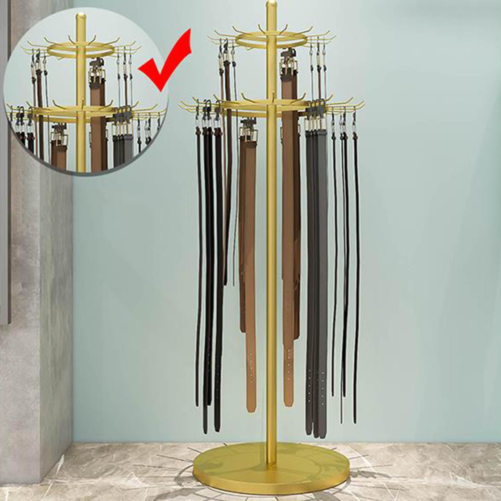 Scaffale portaoggetti Multiuso per Cinture, Sciarpe, Borse, Gioielli e Cravatte - Organizzatore salvaspazio per Negozi, Boutique e Uso Domestico