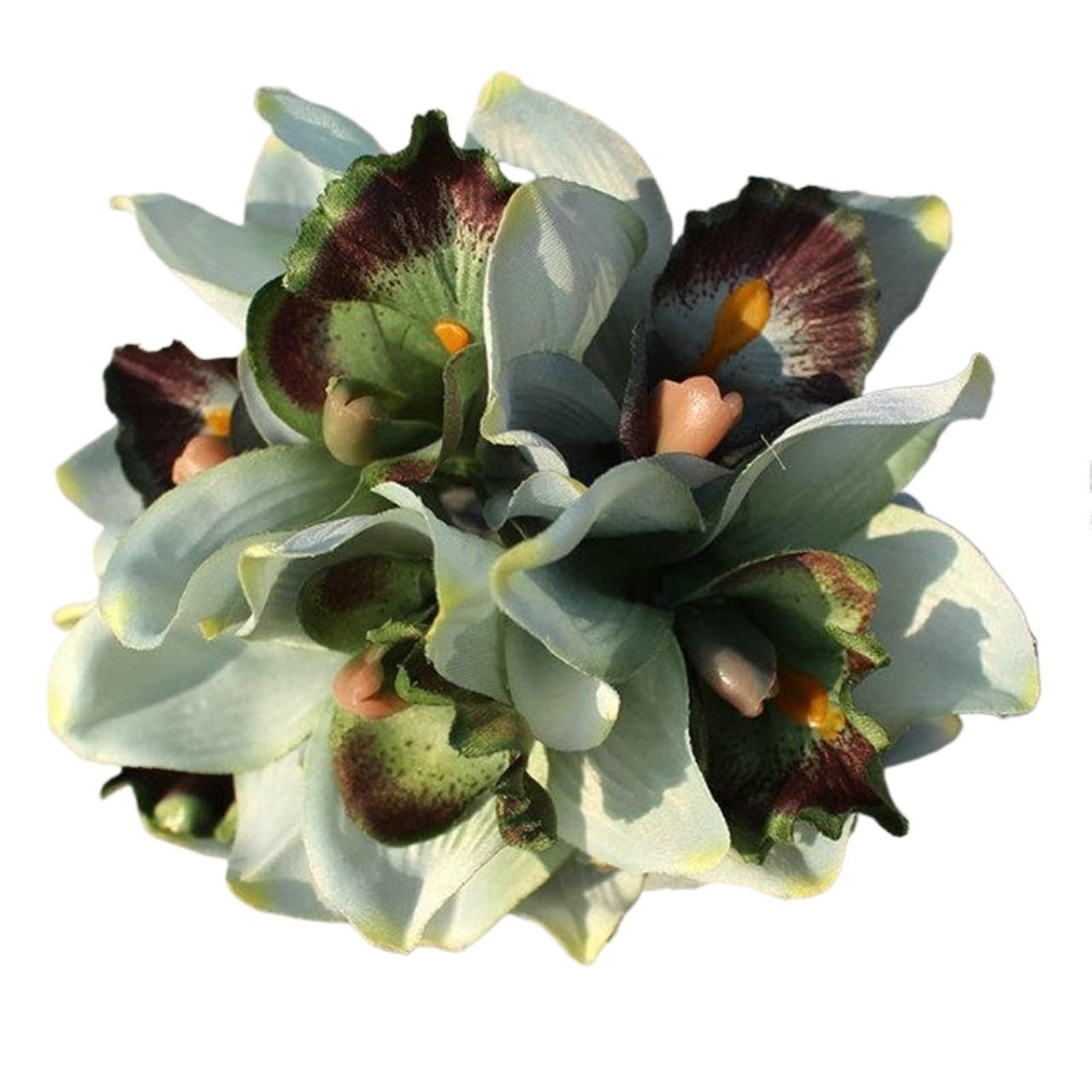 FonHNDG Artificial Flower Branches 7 Head Wedding Decoration Mariage Orchid Artificial Flower Decorative Silk Voilet Bridal Bouquet Home Accessories(Color5)