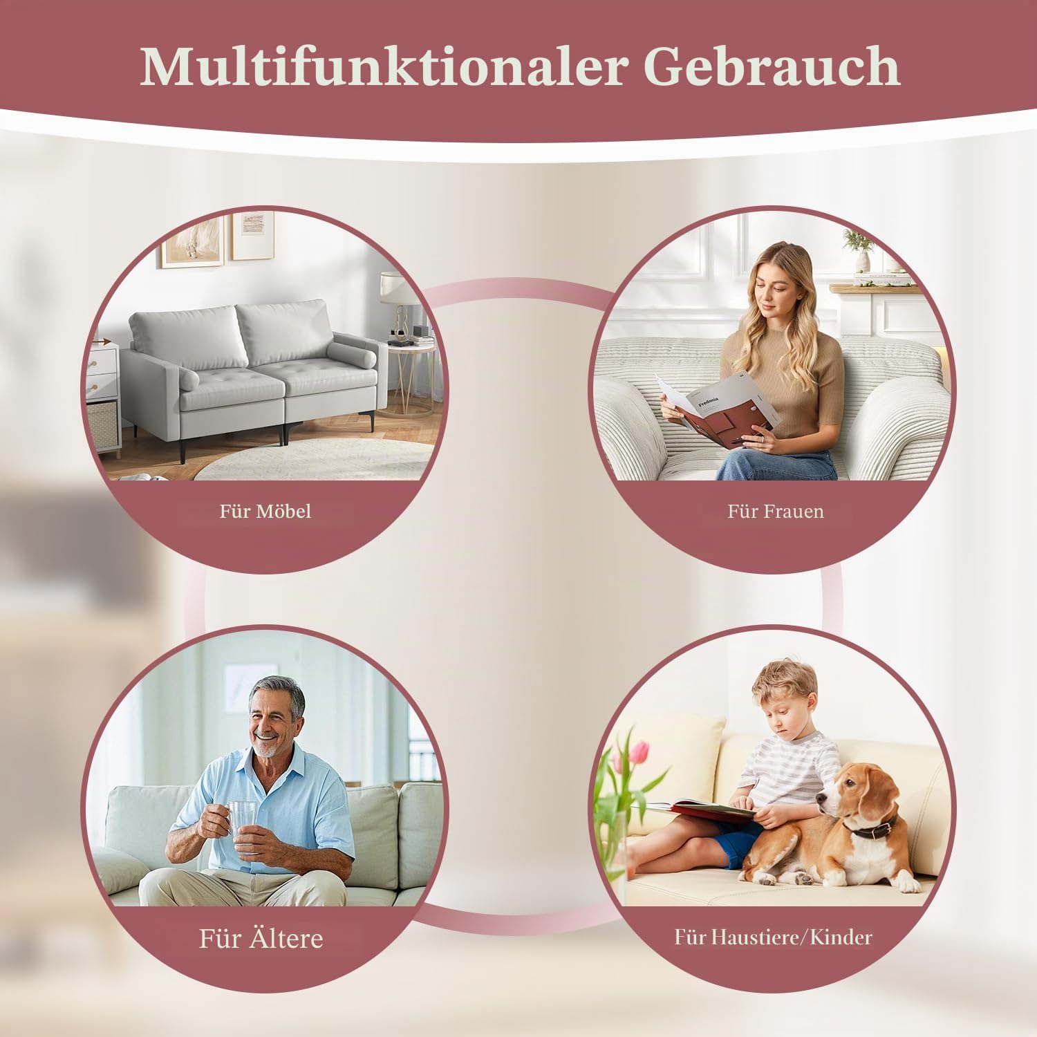 wasserdichte Decke für Bett Couch Sofa Auto, Weiche auslaufsichere Hundedecke mit 3D-Noppenmuster, beidseitig nutzbare wasserfeste Tierdecken für Hunde, Katzen, Welpen (127x152 cm, Graurosa)