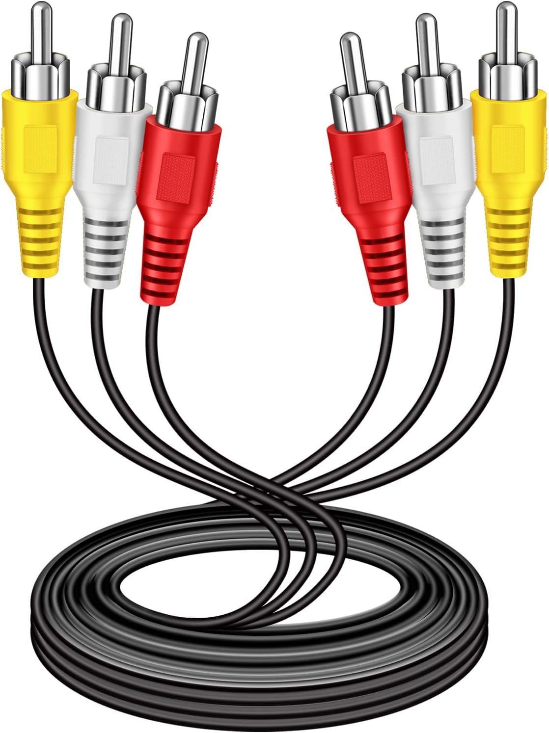 3 RCA Cable 5ft Audio Video Composite Cable RCA 3-Male to 3-Male for TV VCR DVD Satellite and Home Theater Receivers (1)