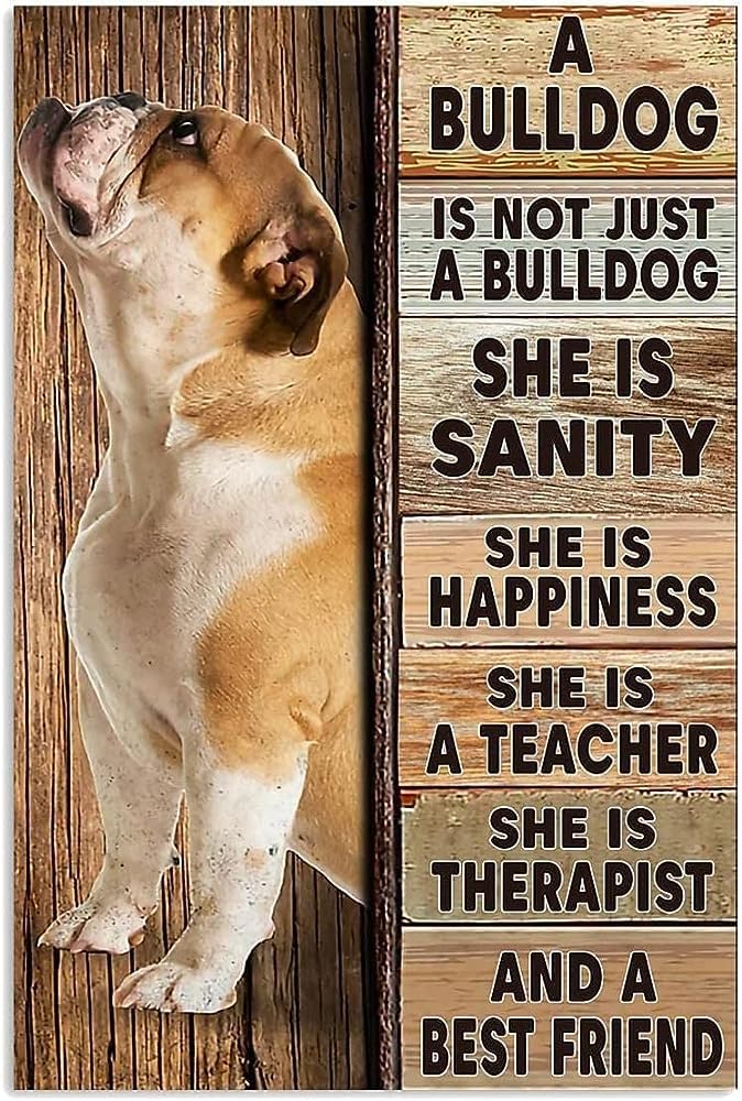Yunking 101 Funny Metal Signs A Bulldog Is Not Just A Bulldog Retro Tin Signs Vintage For Metal Tin Sign Home Wall Art, 12X8 Inches Funny Bathroom Signs Bathroom Decor