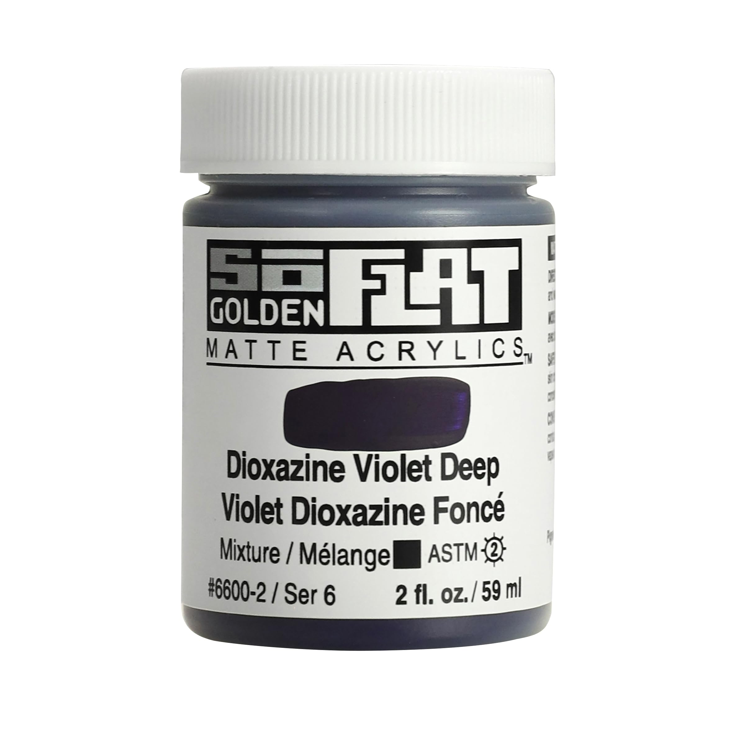 Golden : SoFlat : Matte Acrylic Paint : 59ml : Dioxazine Violet Deep