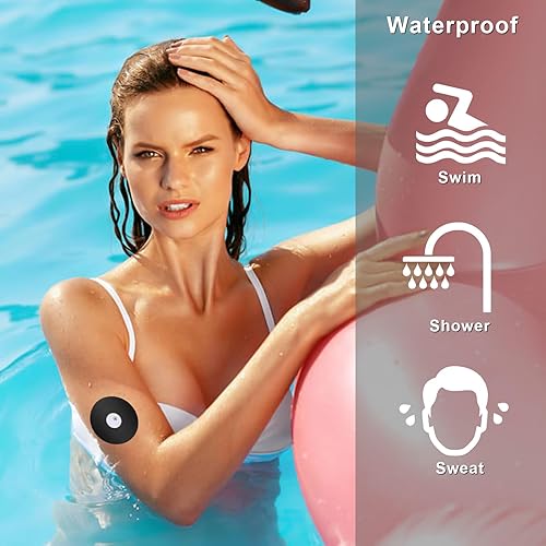 Miniatura 7 de Fundas impermeables para sensor Freestyle Libre 3 (paquete de 20) - Papel trasero precortado, parches adhesivos CGM, protección continua para