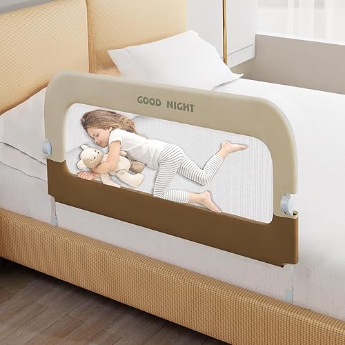 Bed Guard Rail for Toddlers - 32" Adjustable Heights &