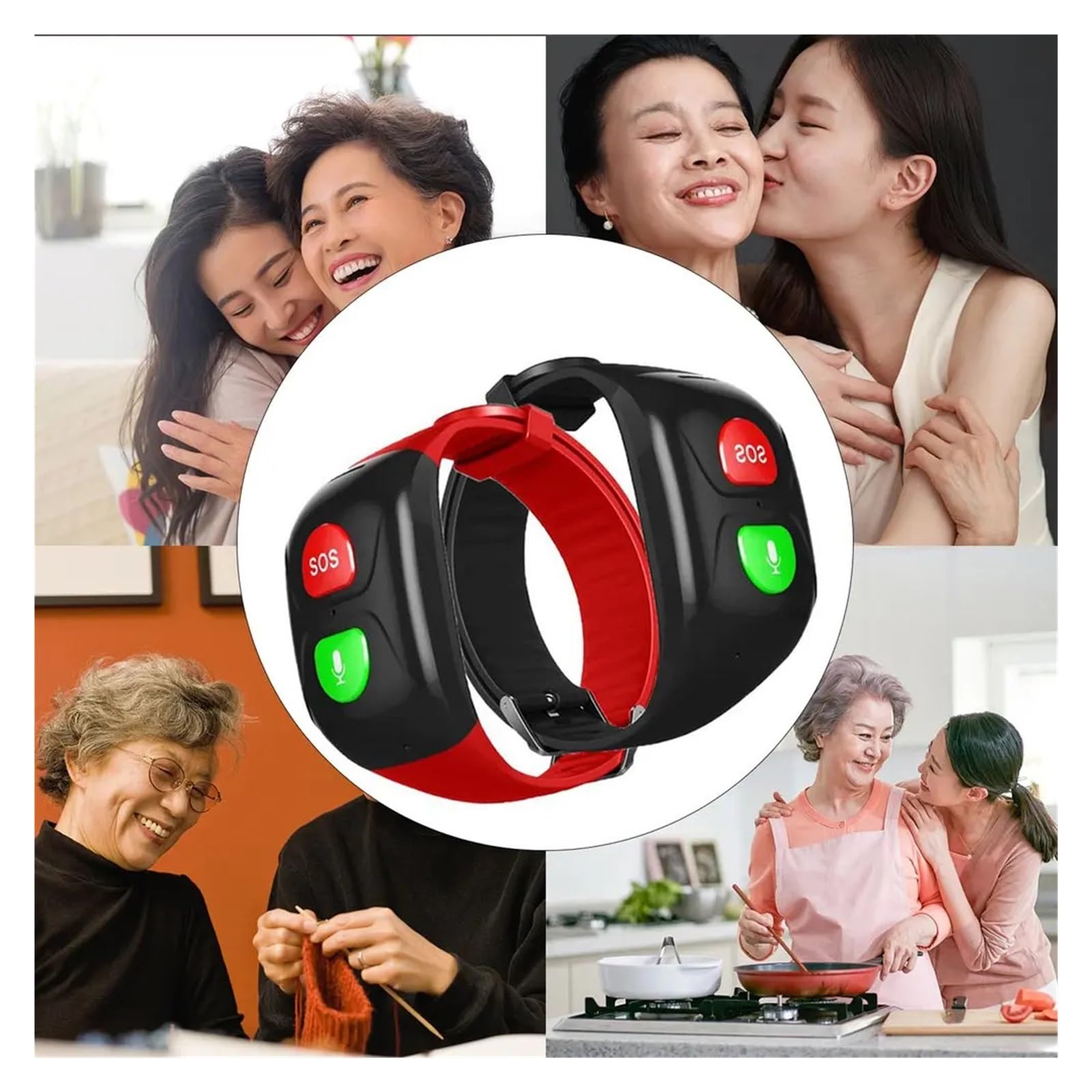 Pulsera Inteligente 4G for Personas Mayores, GPS + WiFi, posición, natación, frecuencia cardíaca, SOS, aplicación de monitoreo Remoto, Llamada(Red)