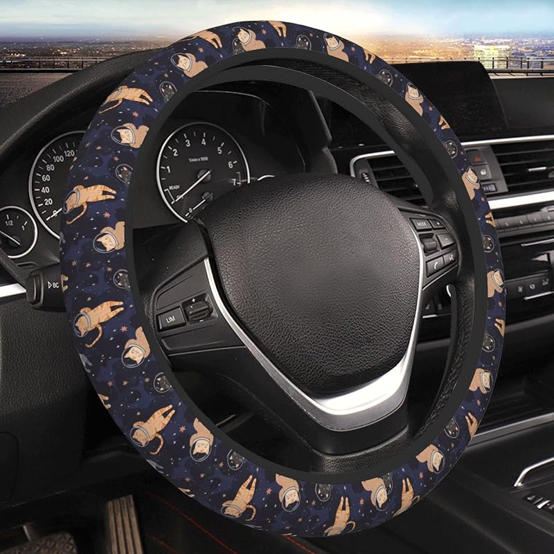 Capa para Volante Automotivo MOLIAN com Estampa Gatos Astronautas, 38,1 cm