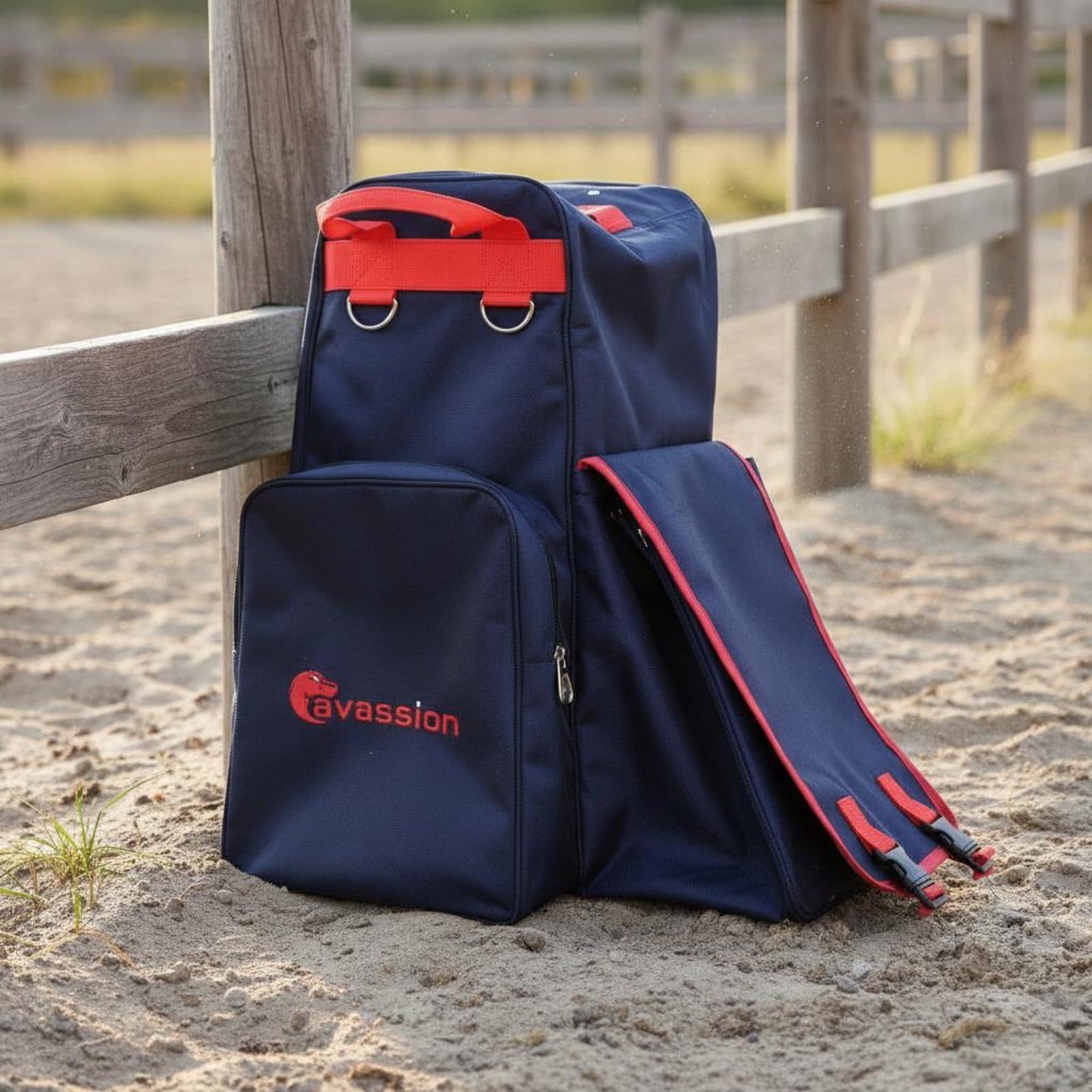 Borsa Stivali Casco Grandi Scomparti Porta Stivali Casco Manici Robusti Borsa Attrezzatura Equitazione per Cavalieri