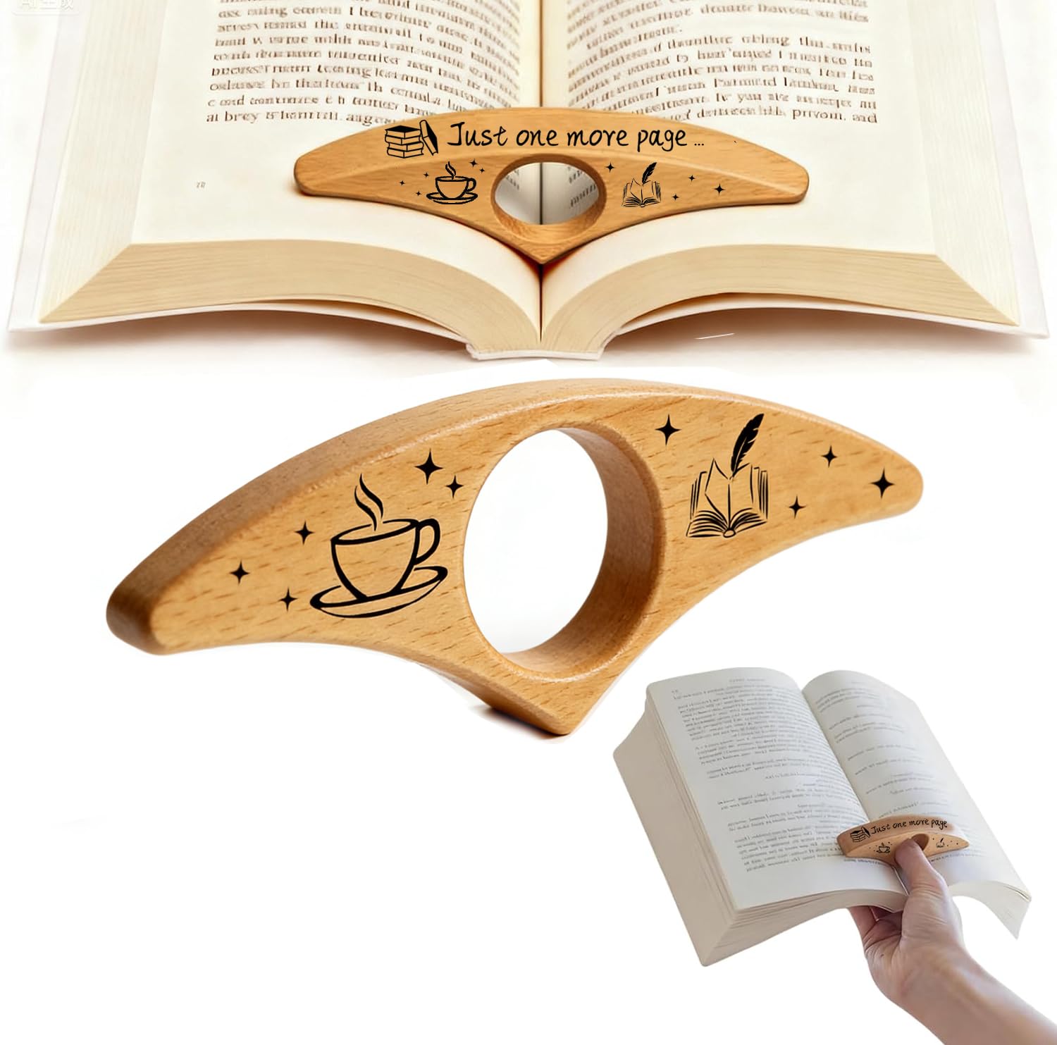 2 Pcs Thumb Book Page Holder - Thumb Ring Page Holder, Novel Reading Accessories for Readers, Book Lovers Gifts, Bookworm Gifts, Literary Gift - Reading Accessories
