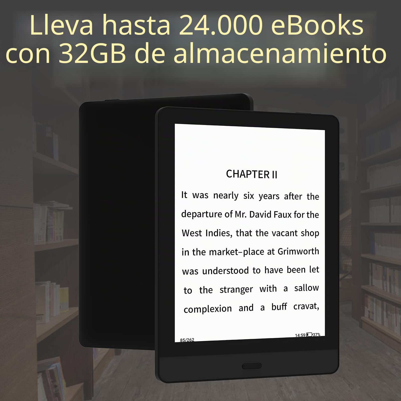 Bigme E-Reader de 6 pulgadas, E-Ink, Quad-Core 1.8 GHz, WiFi, Bluetooth, 1 TB de memoria, negro