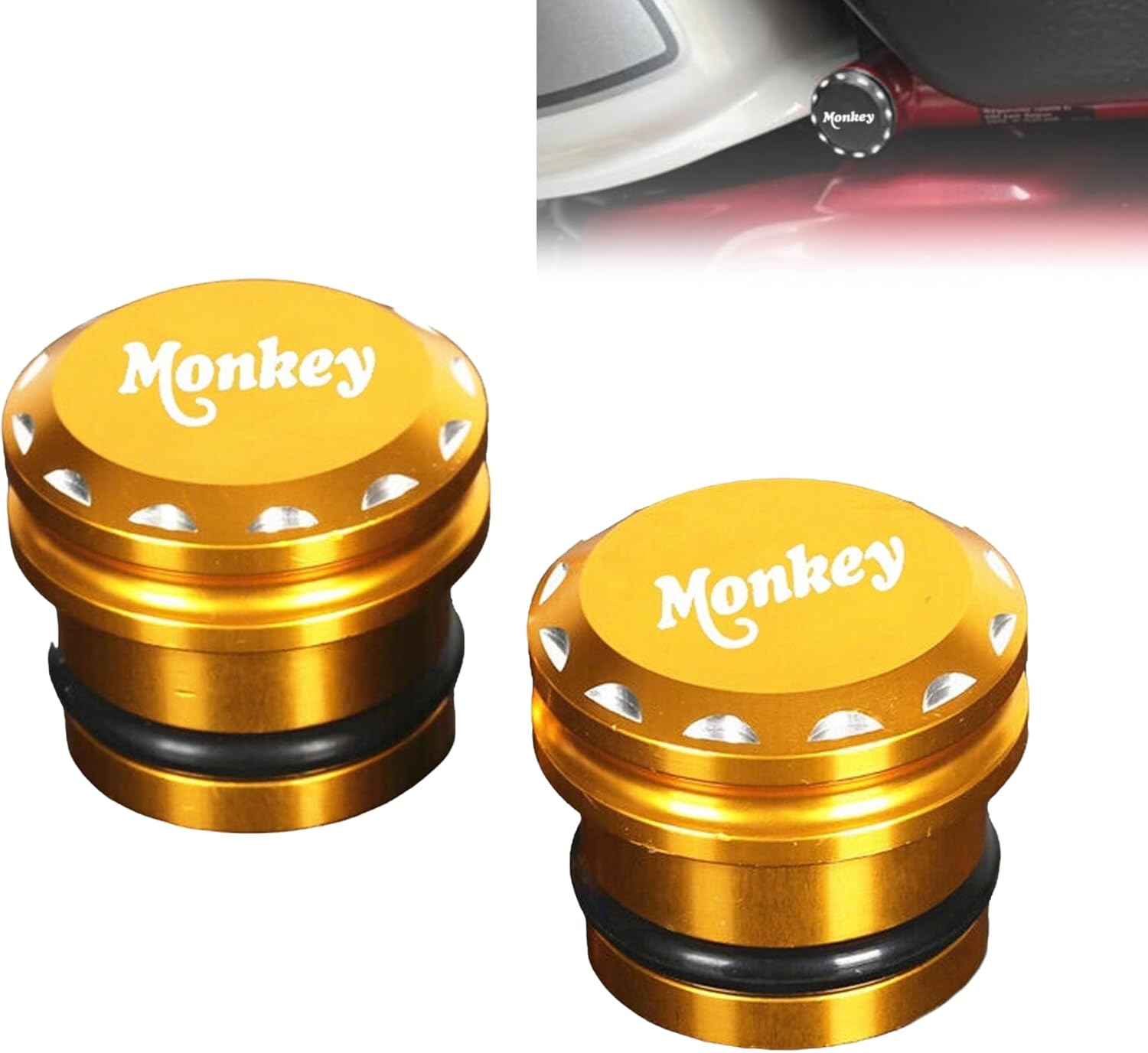 Monke125 Frame Plugs Cap Seat Bolts Screws Compatible with Monkey 125 Z125 2018-2024 3D CNC Motorcycle Accessories (Gold)
