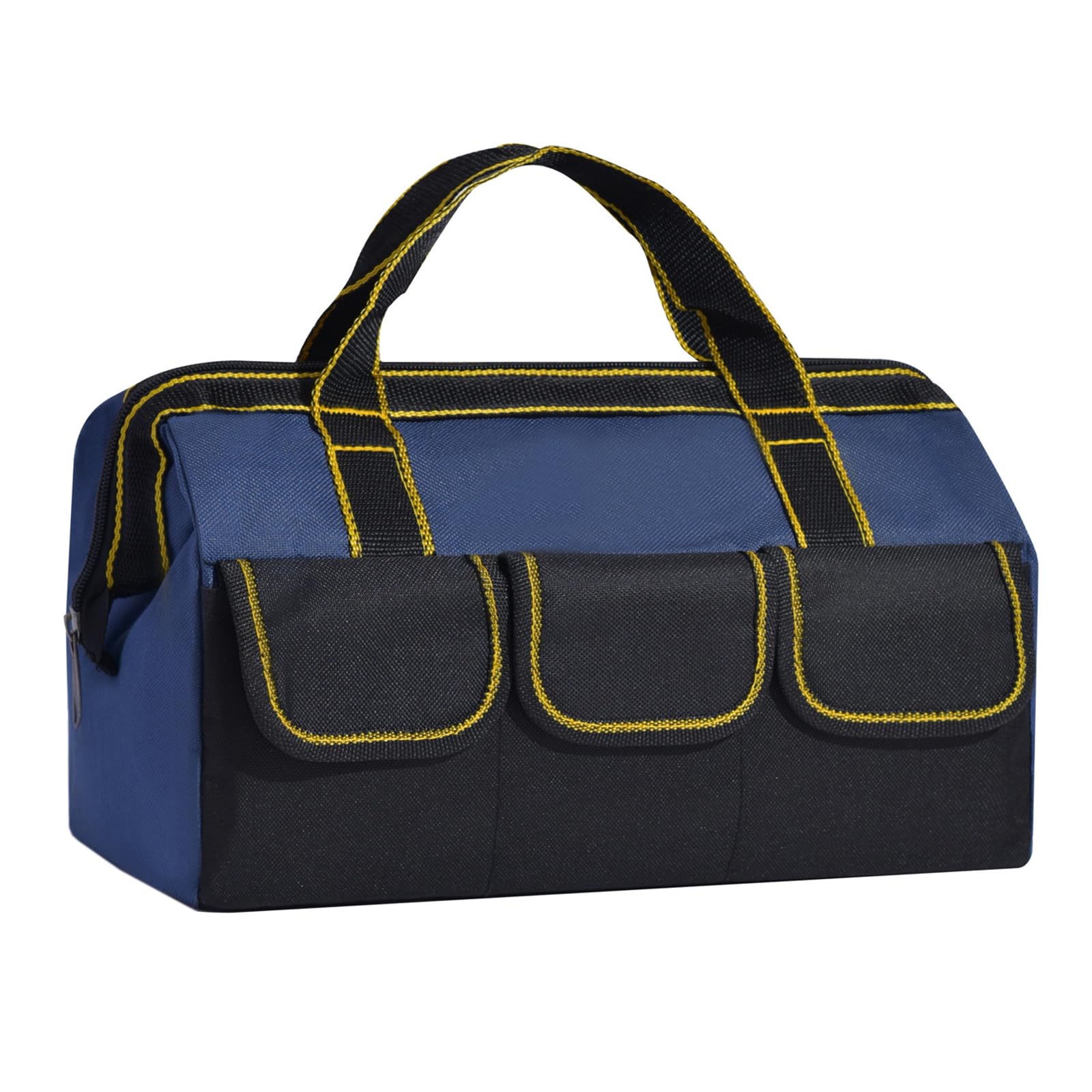 Msioytog Blue Large Tool Bag With 14 Multisize Pockets For Efficient Storage Hand/Power Tool Pouches Durability 600D Fabric Construction Large Bag