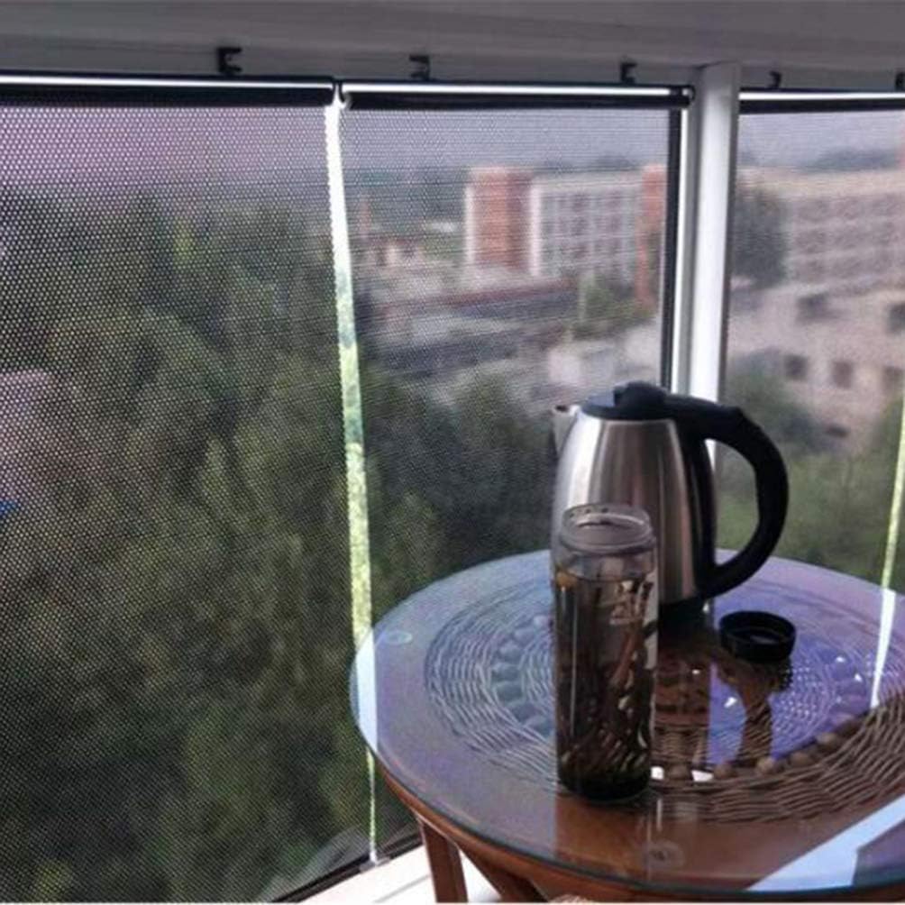 1PCS Sun Protection Curtain Blackout Blind Shade with Suction Cups Temporary Portable Window Cover Curtain 49 x 16 Office Telescopic Curtain inches Roller Window Shade : Home & Kitchen