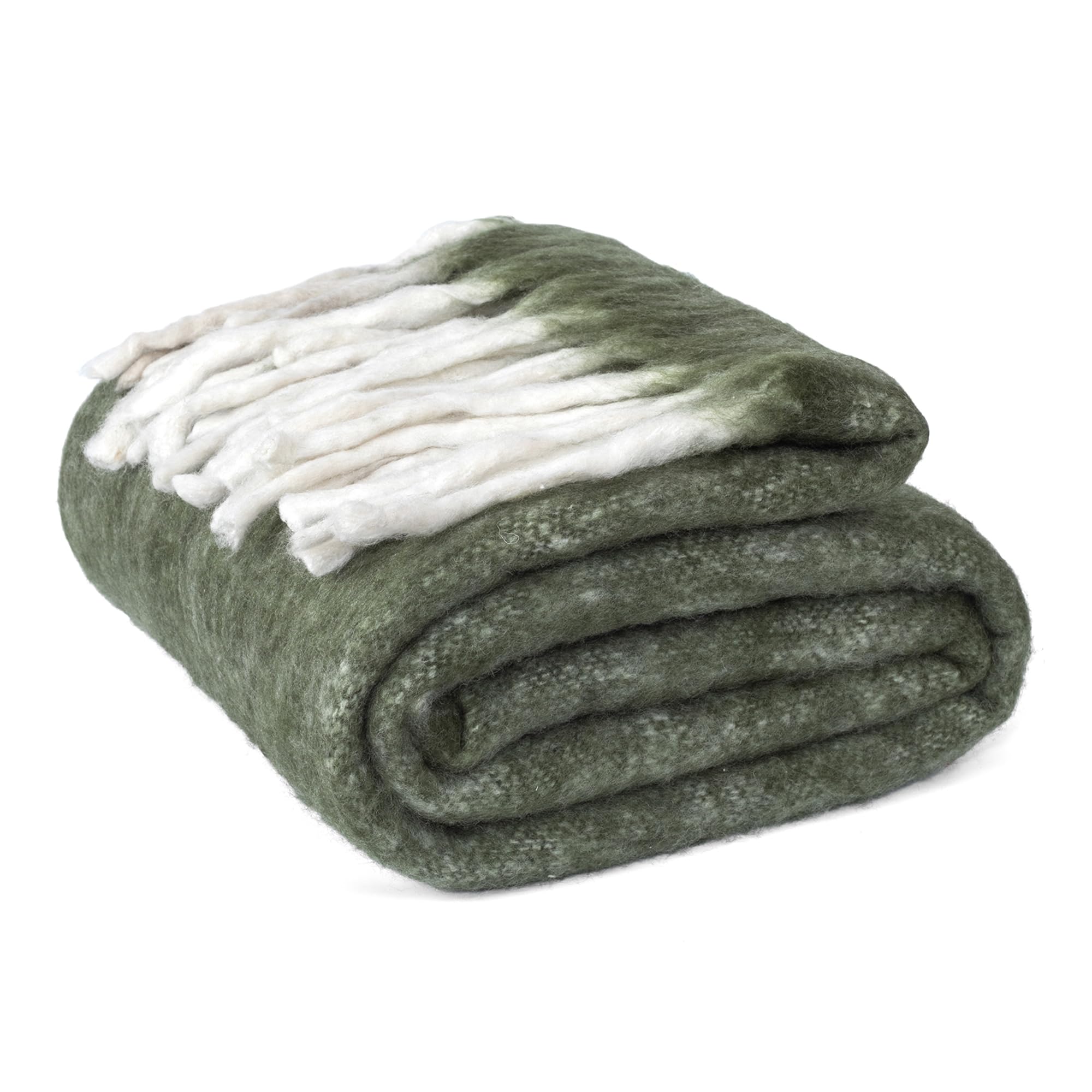 Ehc Olive Throw Blanket Sofa, Couch Settee Throws Covers Armchair Bed Lightweight Warm Blanket, 125 X 150 Cm,