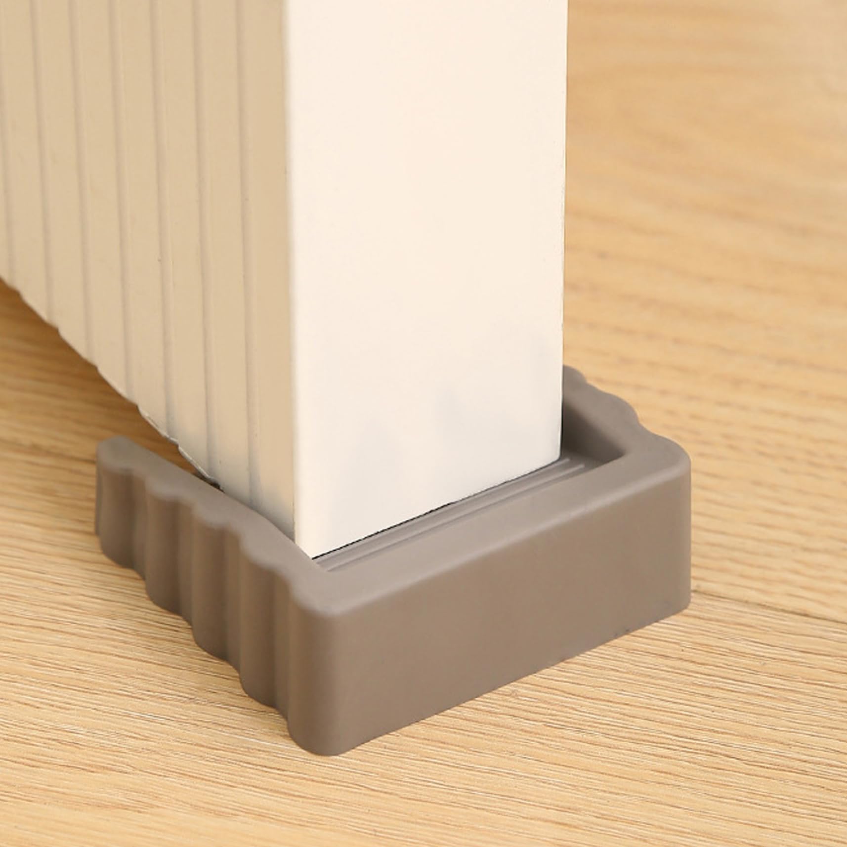 8-Pack Rubber Door Stopper Wedge, Two-Way Door Stop Wedge with Non-Slip Grip for Home and Office Doors, Grey, Rubber Stop, Stoppers