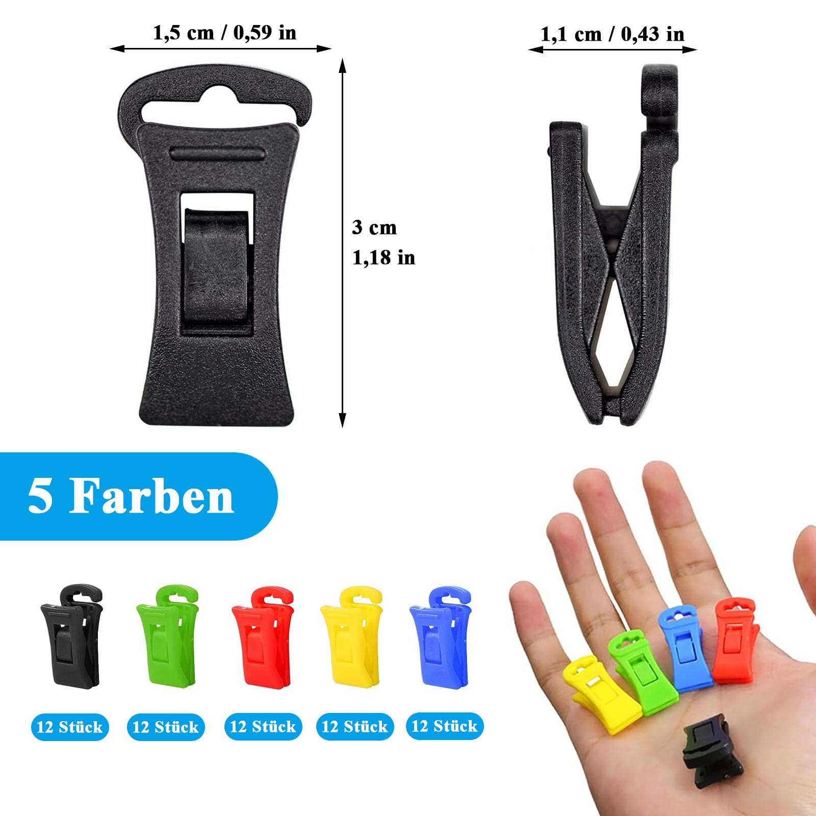 60 Mollette Per Calze Per Lavatrice E Asciugatrici, Clip Per Calze